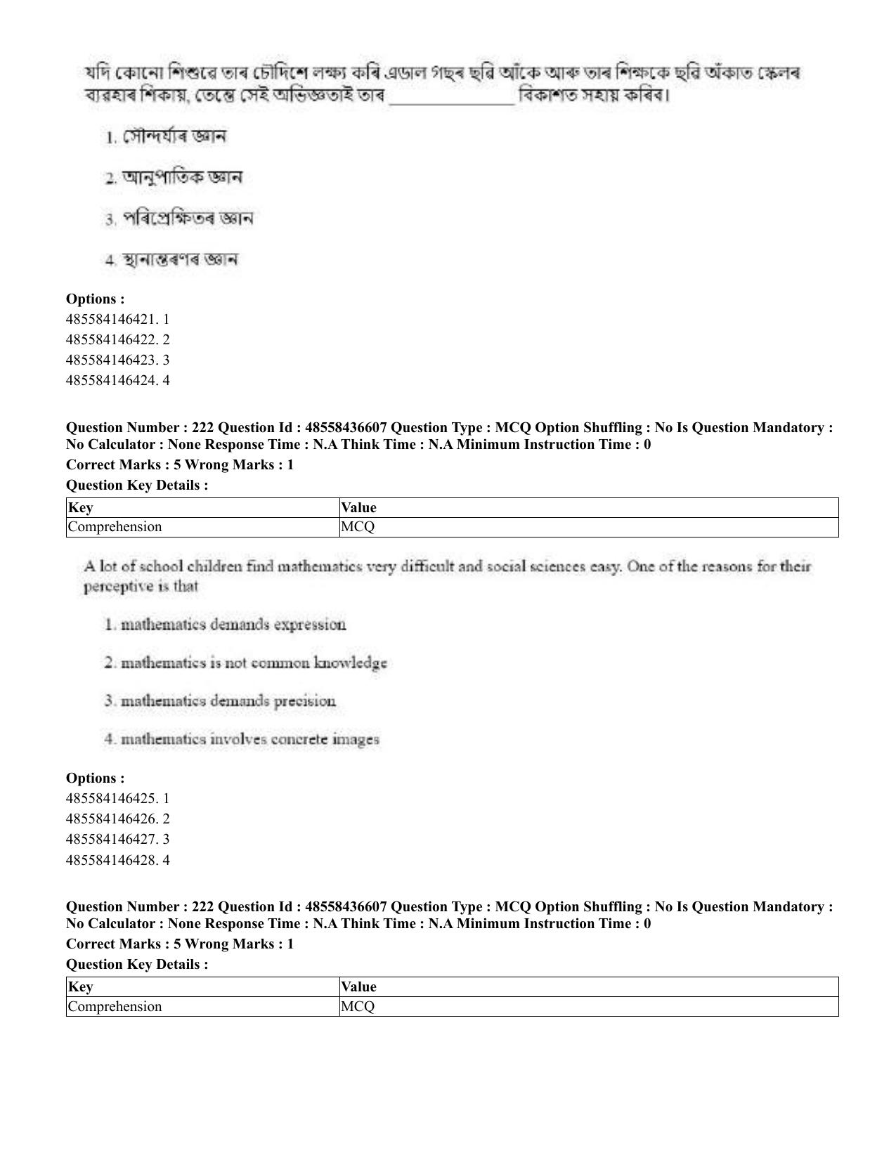 CUET 2023 English Assamese Shift 3 Question Papers - Page 269
