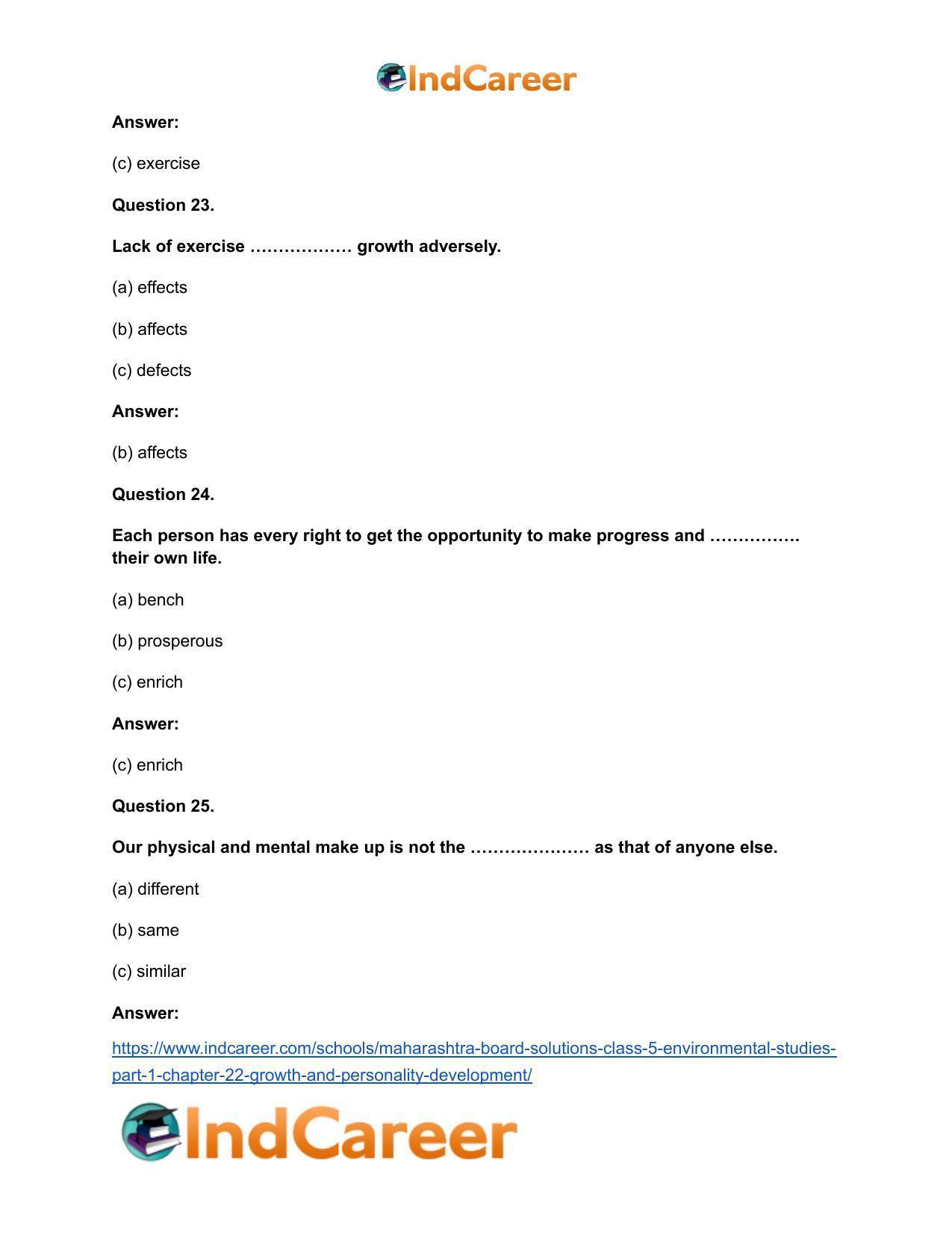 Maharashtra Board Solutions Class 5-Environmental Studies (Part 1): Chapter 22- Growth and Personality Development - Page 12