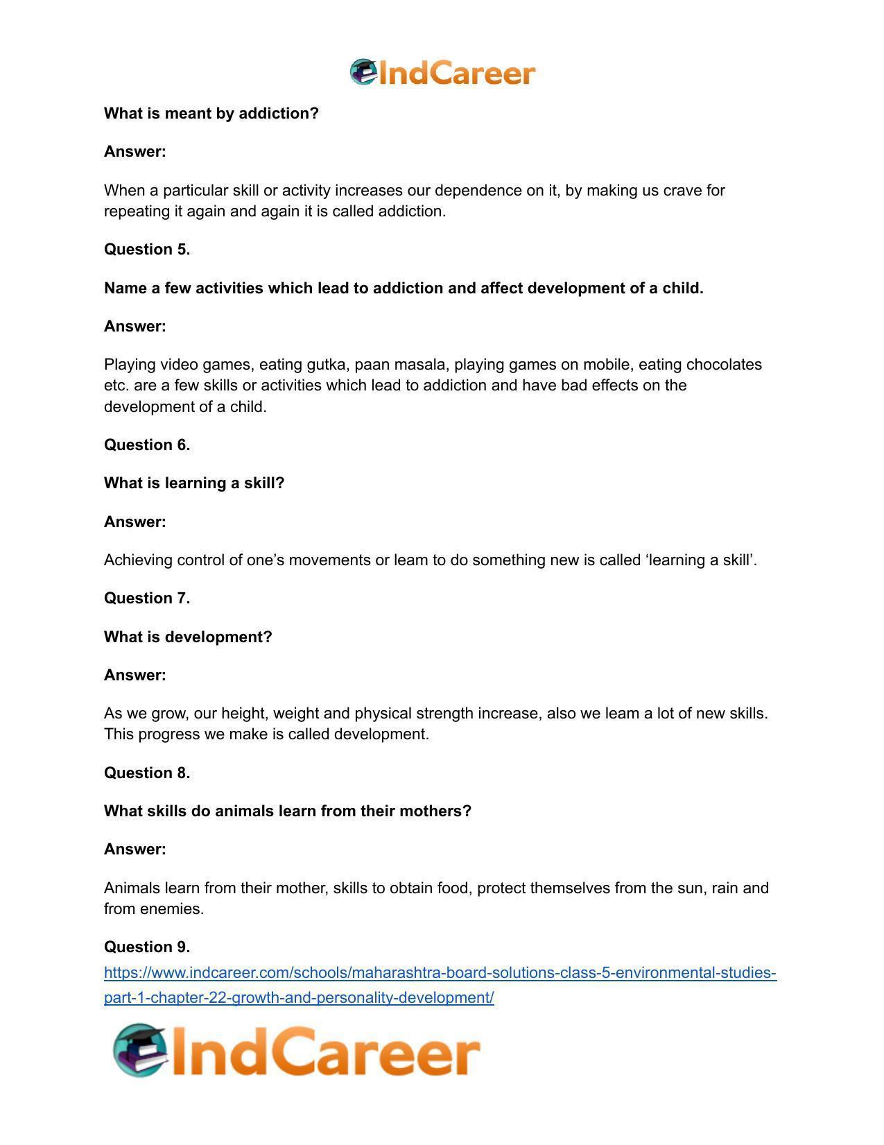 Maharashtra Board Solutions Class 5-Environmental Studies (Part 1): Chapter 22- Growth and Personality Development - Page 15