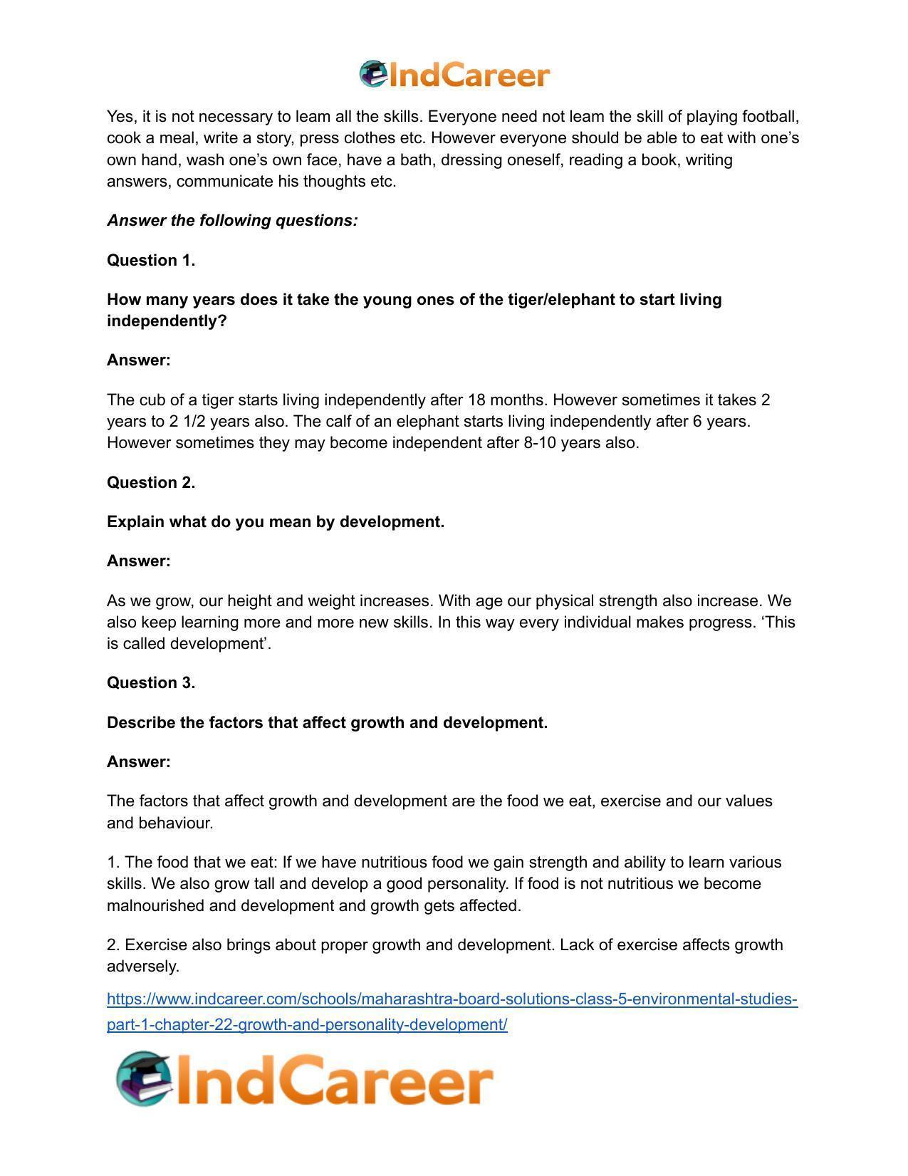 Maharashtra Board Solutions Class 5-Environmental Studies (Part 1): Chapter 22- Growth and Personality Development - Page 17