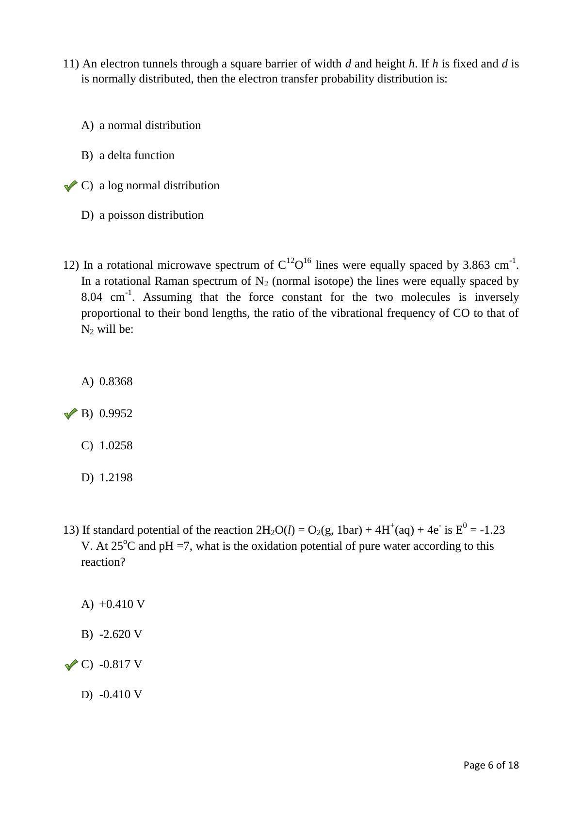 TIFR GS 2017 Chemistry X Question Paper - Page 6