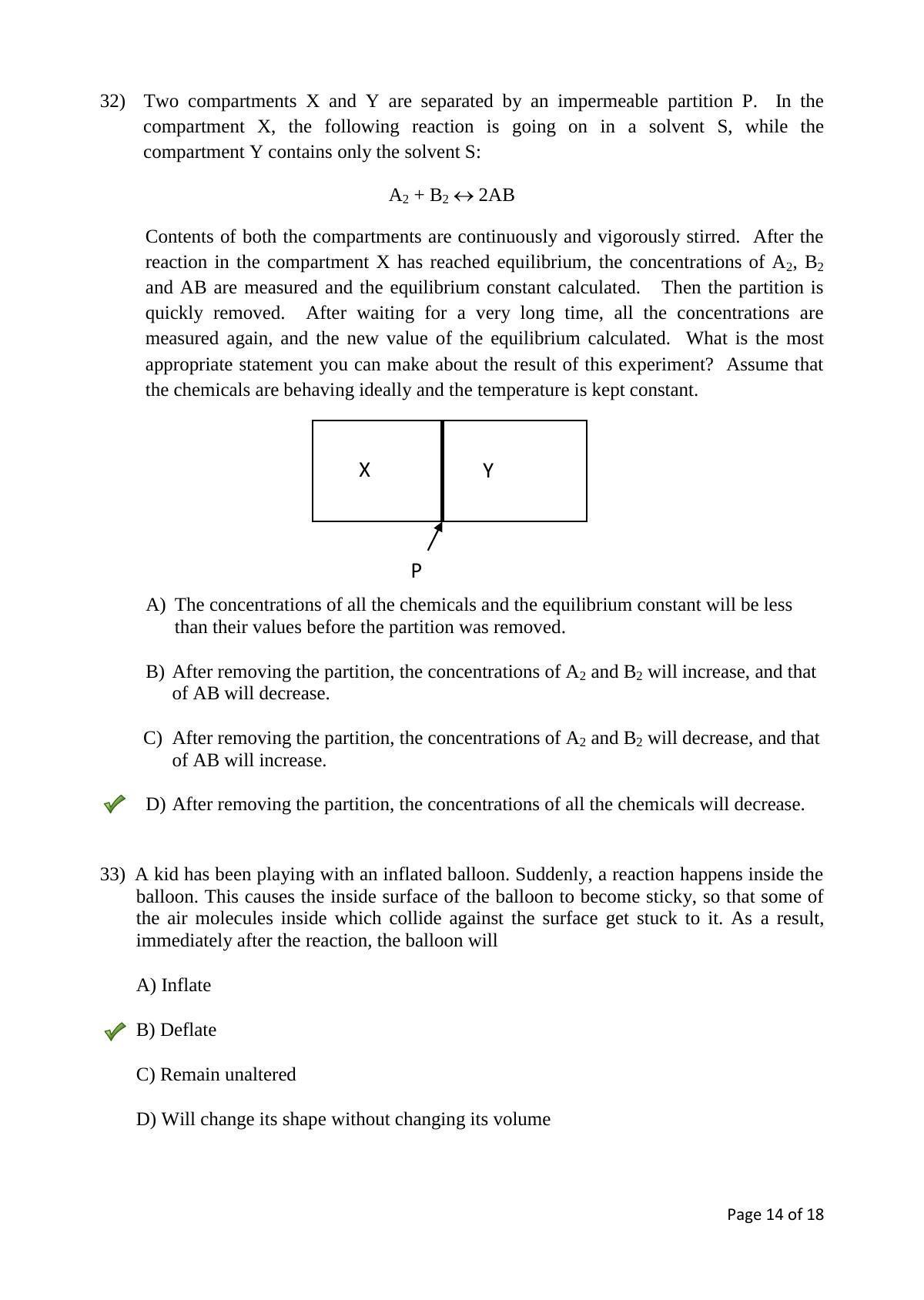 TIFR GS 2017 Chemistry X Question Paper - Page 14