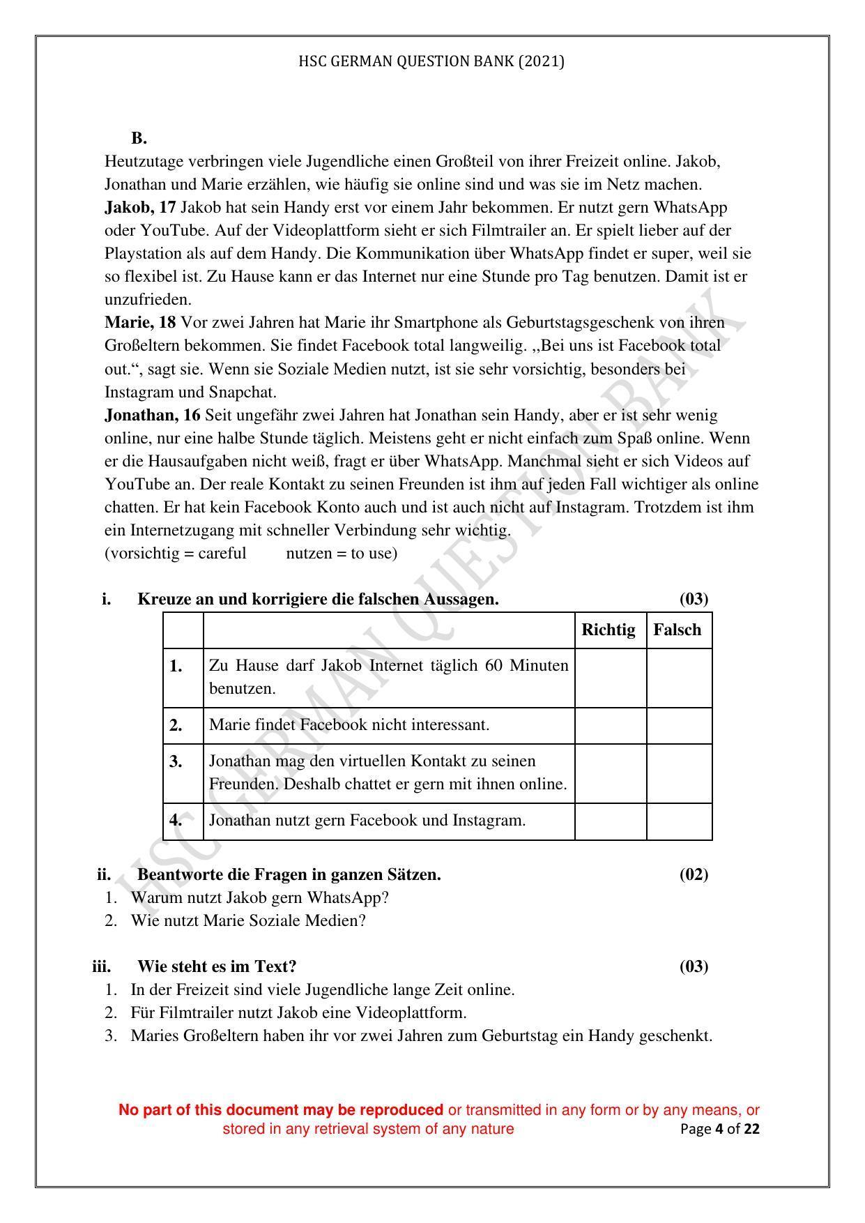 Maharashtra Board Class 12 German Sample Papers - Page 5