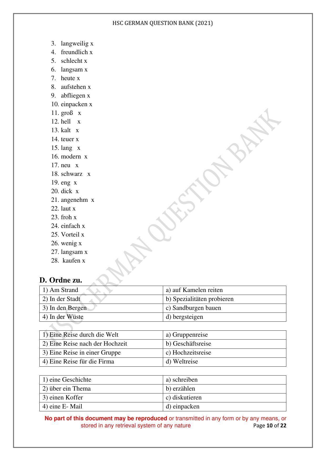 Maharashtra Board Class 12 German Sample Papers - Page 11