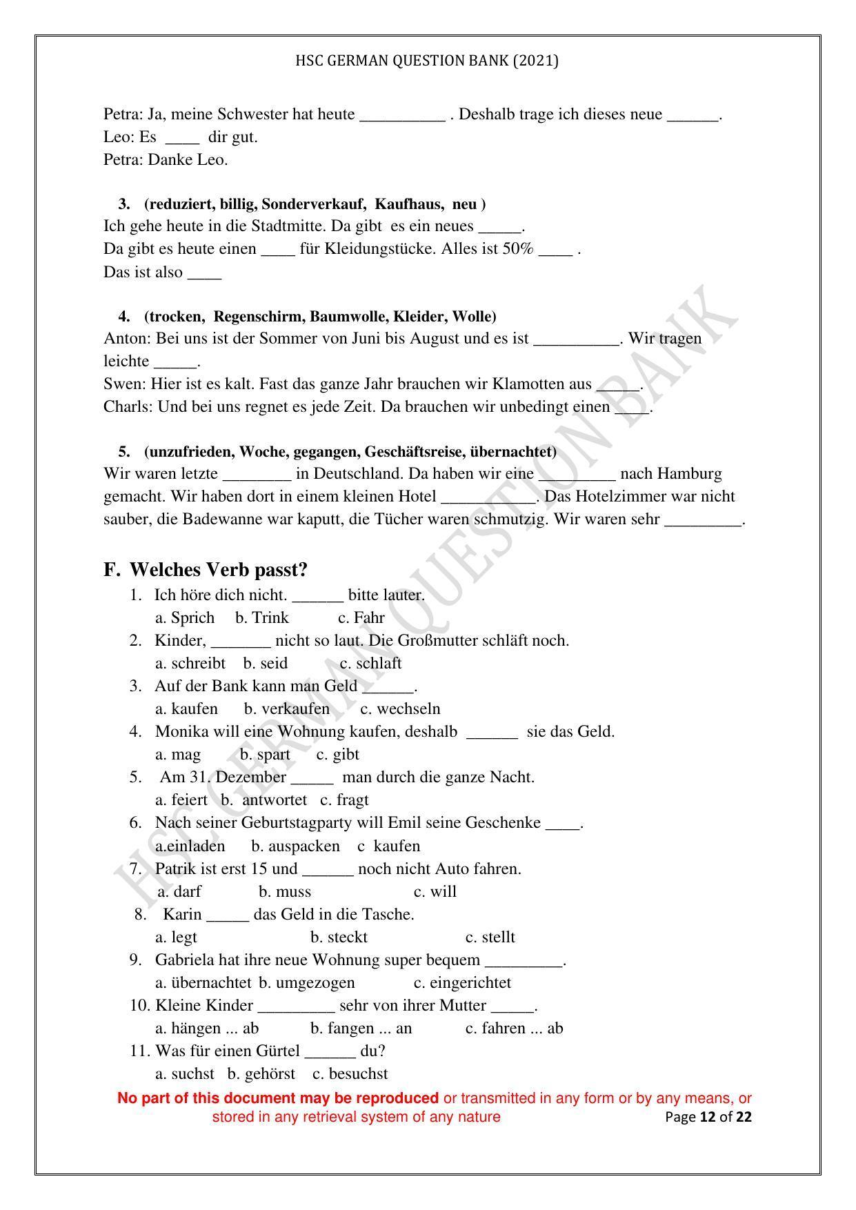 Maharashtra Board Class 12 German Sample Papers - Page 13