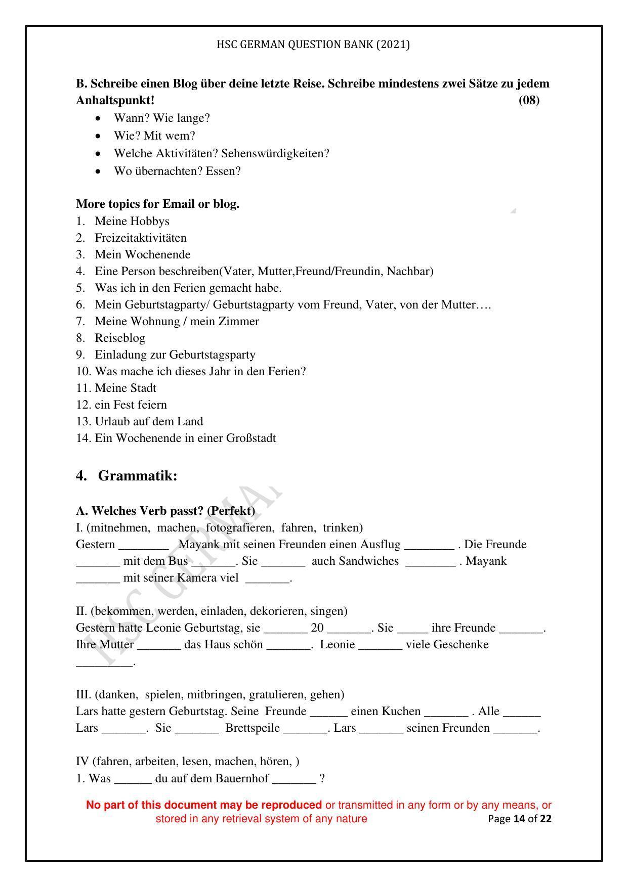 Maharashtra Board Class 12 German Sample Papers - Page 15
