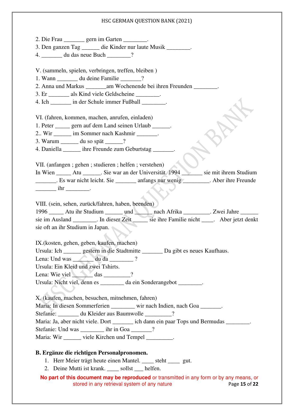 Maharashtra Board Class 12 German Sample Papers - Page 16
