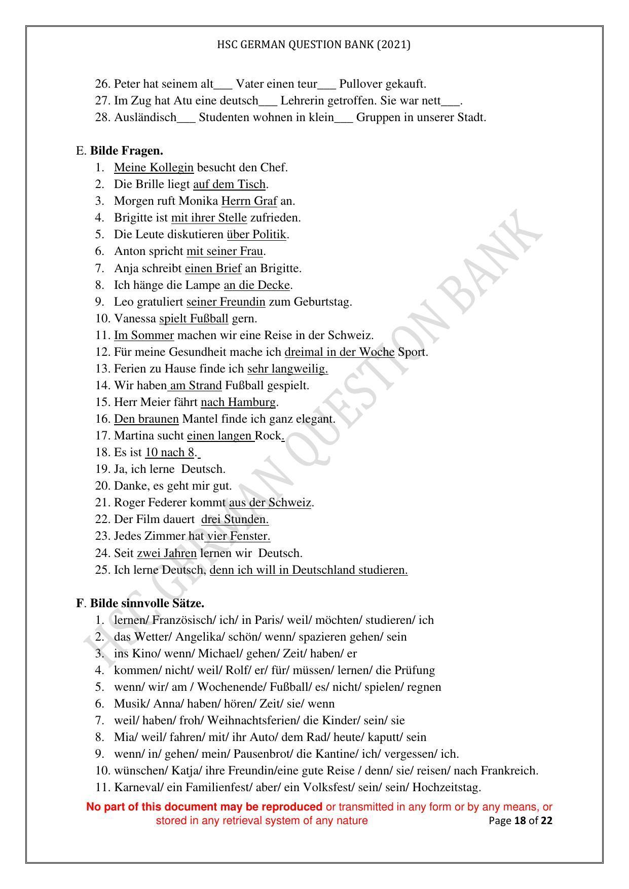 Maharashtra Board Class 12 German Sample Papers - Page 19