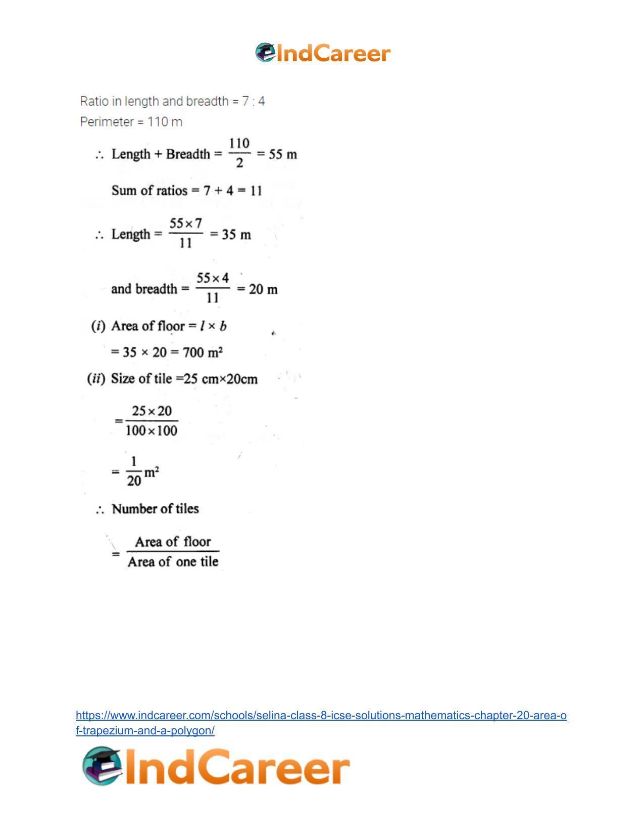 Selina Class 8 ICSE Solutions Mathematics : Chapter 20- Area of Trapezium and a Polygon - Page 34