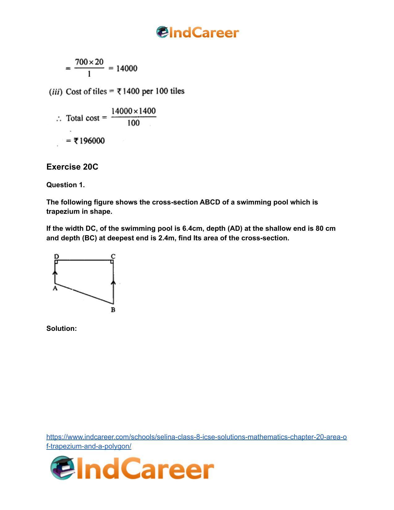 Selina Class 8 ICSE Solutions Mathematics : Chapter 20- Area of Trapezium and a Polygon - Page 35