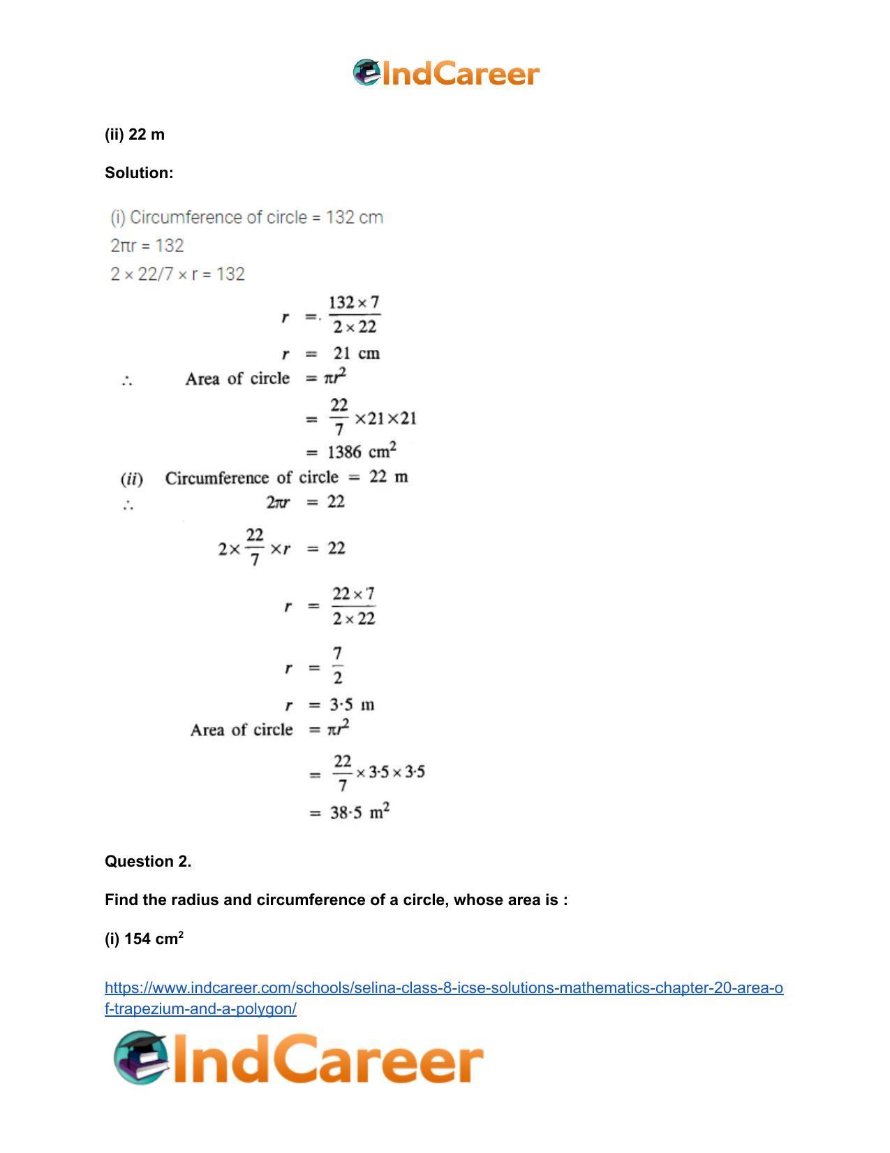 Selina Class 8 ICSE Solutions Mathematics : Chapter 20- Area of Trapezium and a Polygon - Page 53