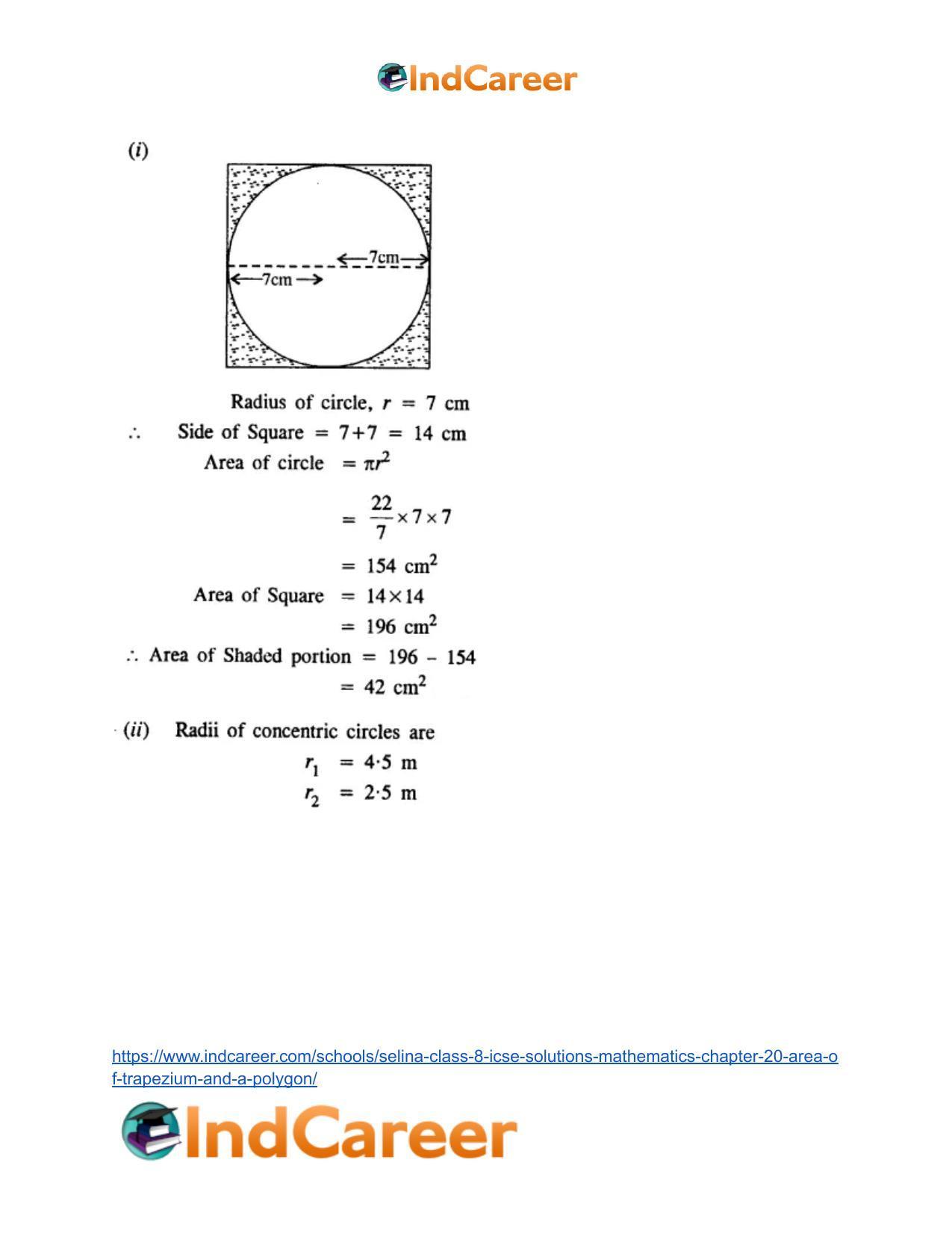 Selina Class 8 ICSE Solutions Mathematics : Chapter 20- Area of Trapezium and a Polygon - Page 58