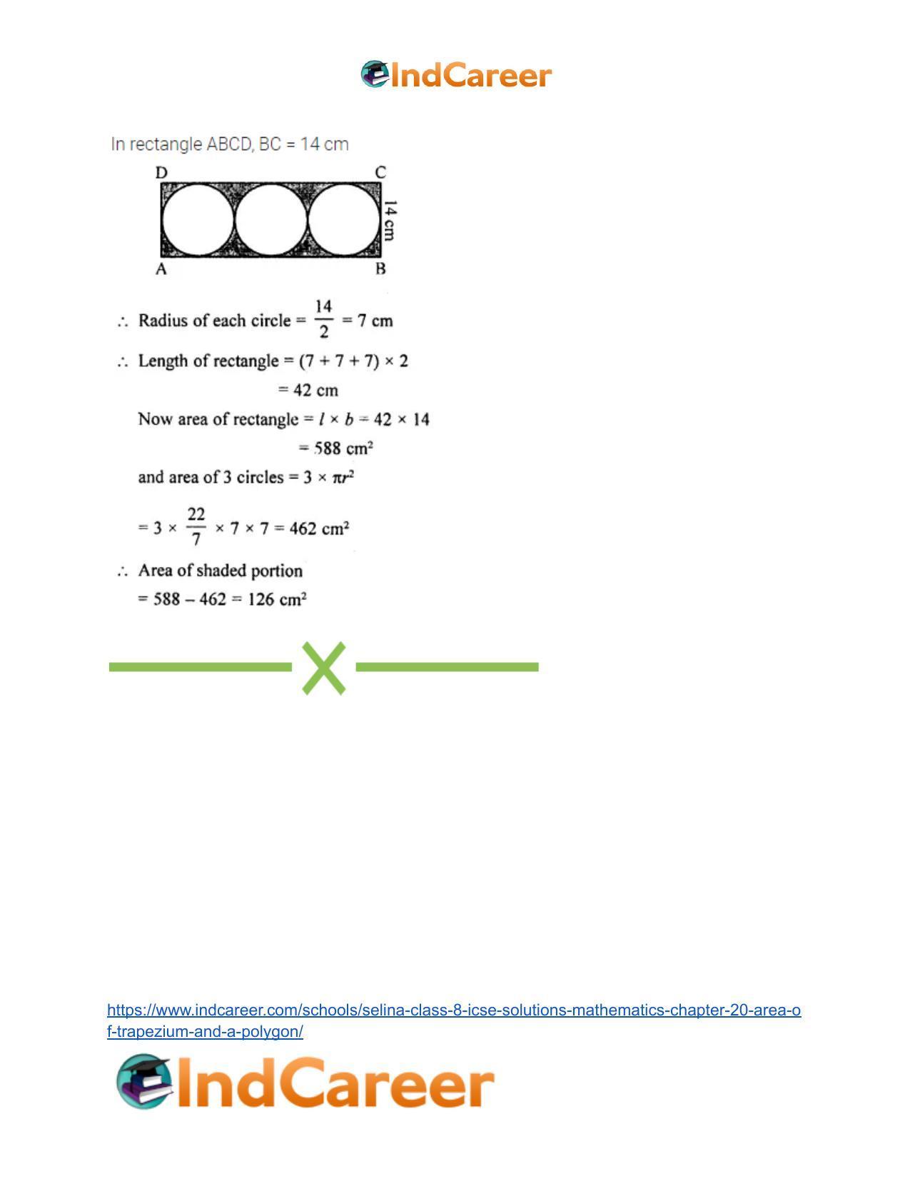Selina Class 8 ICSE Solutions Mathematics : Chapter 20- Area of Trapezium and a Polygon - Page 71
