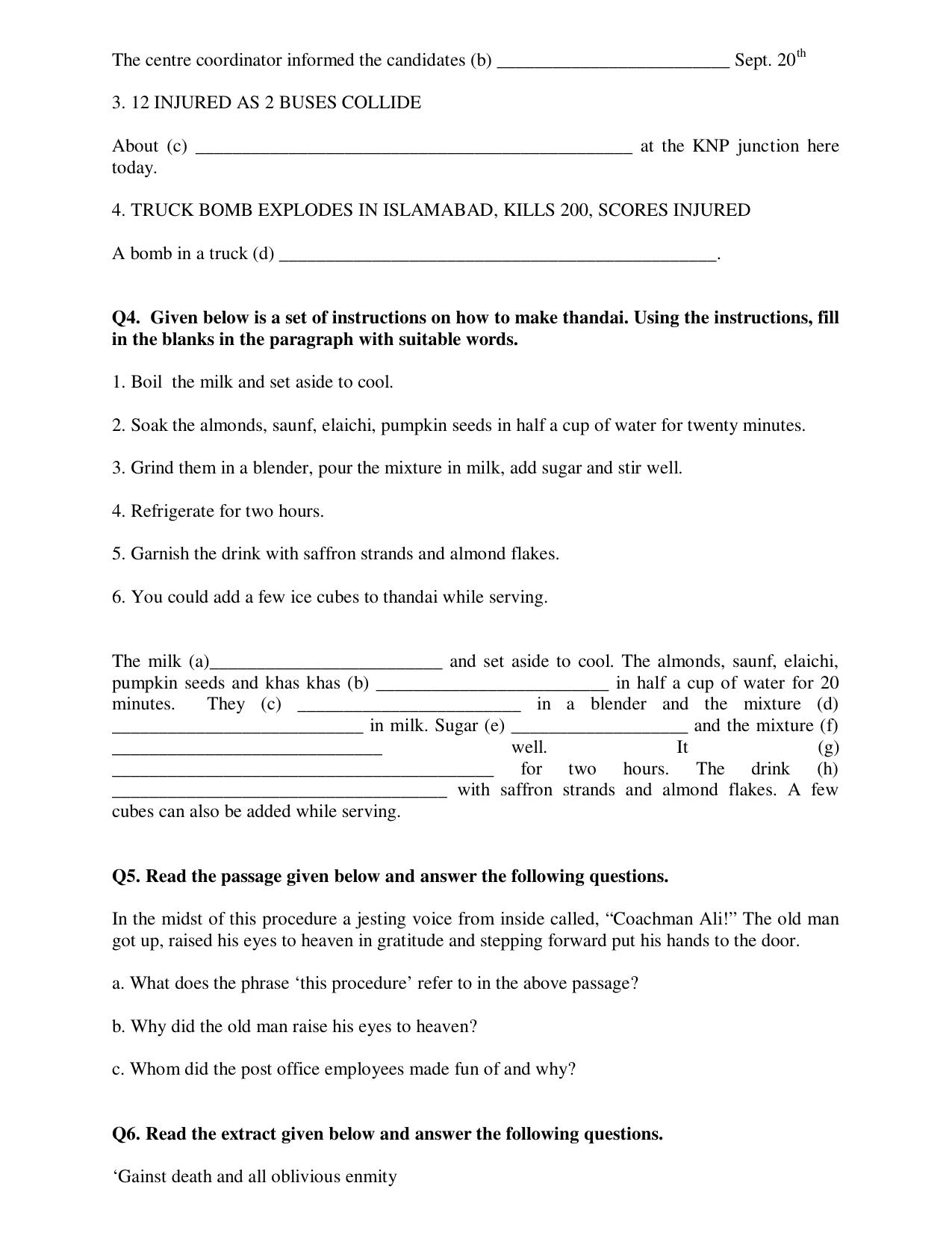 CBSE Worksheets for Class 10 English Assignment 19 - Page 3