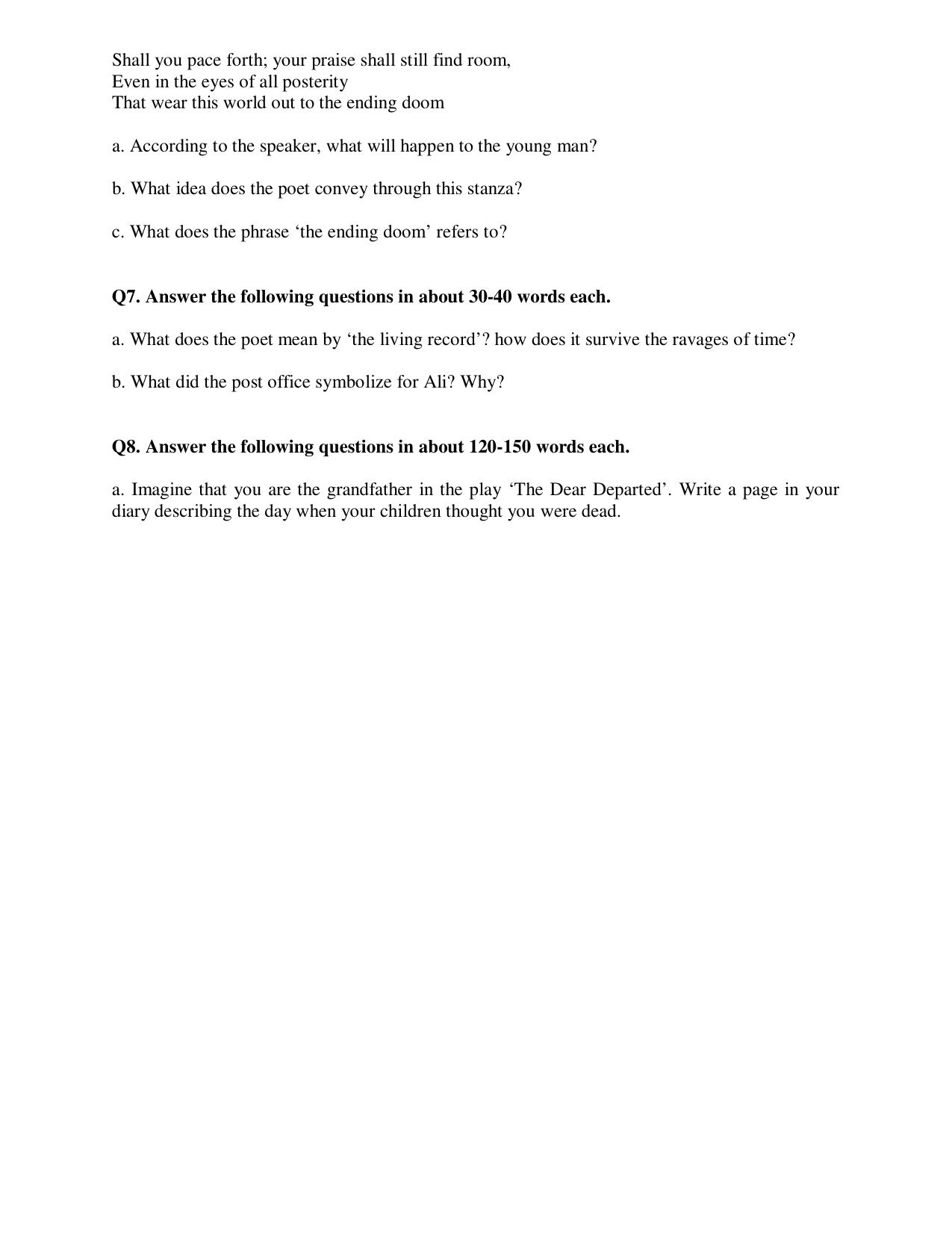 CBSE Worksheets for Class 10 English Assignment 19 - Page 4