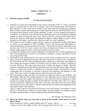 CBSE Worksheets for Class 10 English Assignment 19
