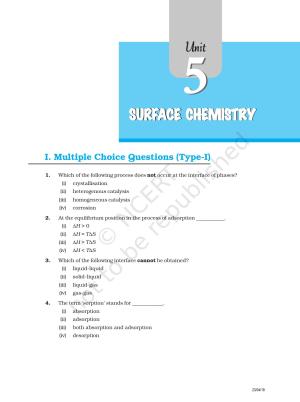NCERT Exemplar Book for Class 12 Chemistry: Chapter 5 Surface Chemistry