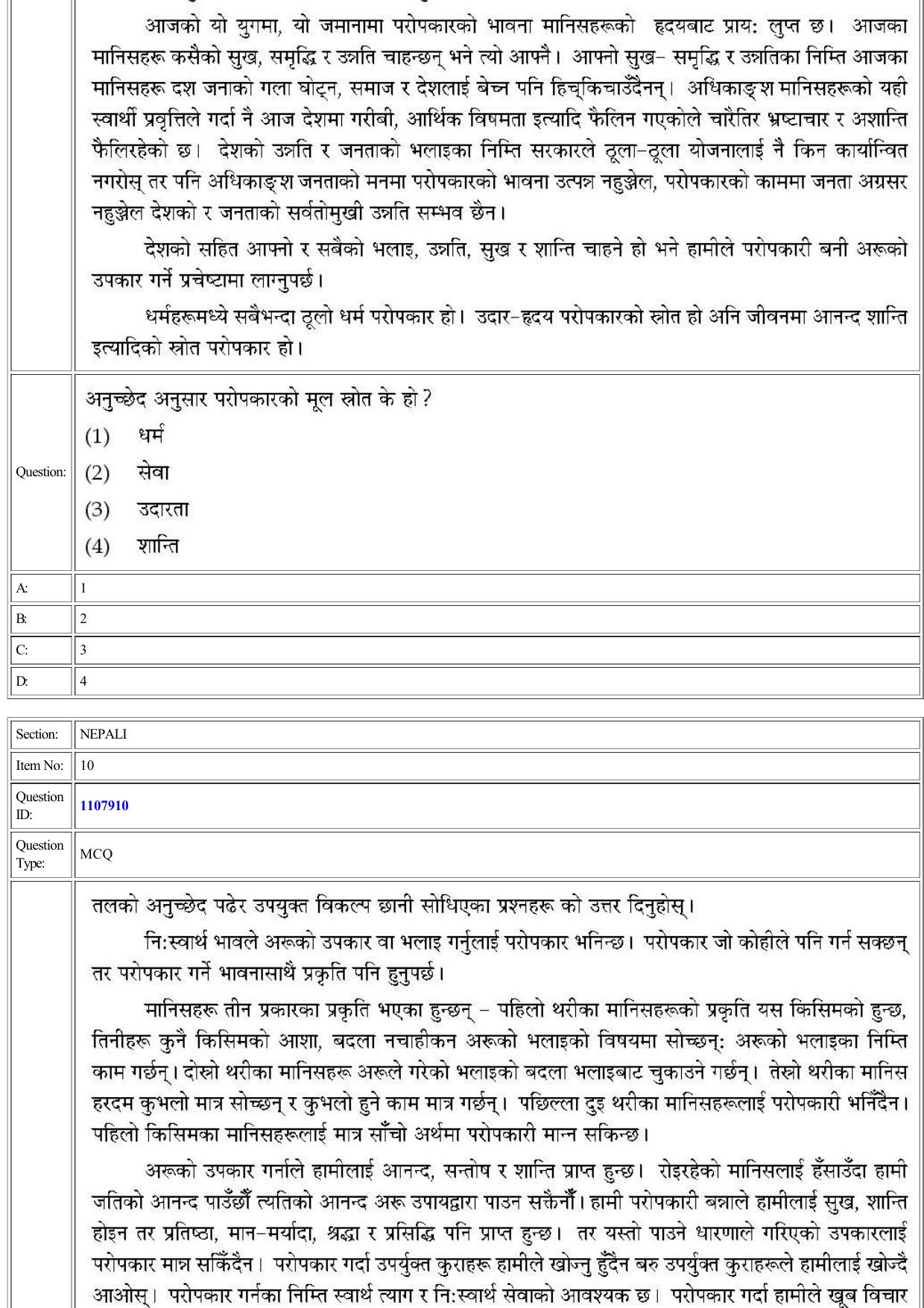 CUET 2022 Question Paper of Nepali - Page 10