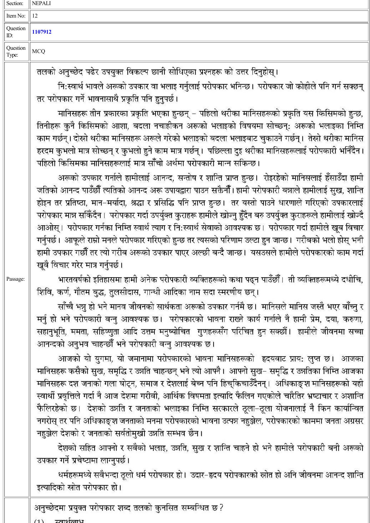 CUET 2022 Question Paper of Nepali - Page 13