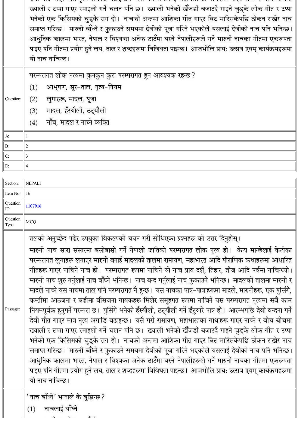 CUET 2022 Question Paper of Nepali - Page 17