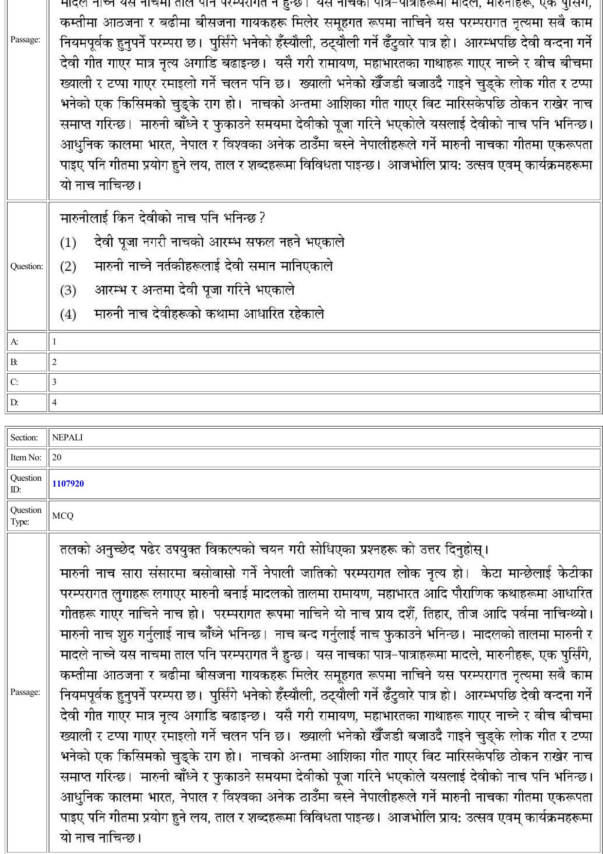 CUET 2022 Question Paper of Nepali - Page 20