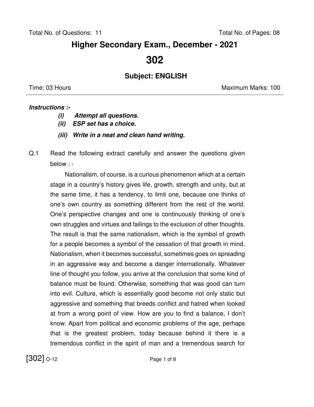 Open School Exam 2021 December Question Paper (All Subjects) - Page 152