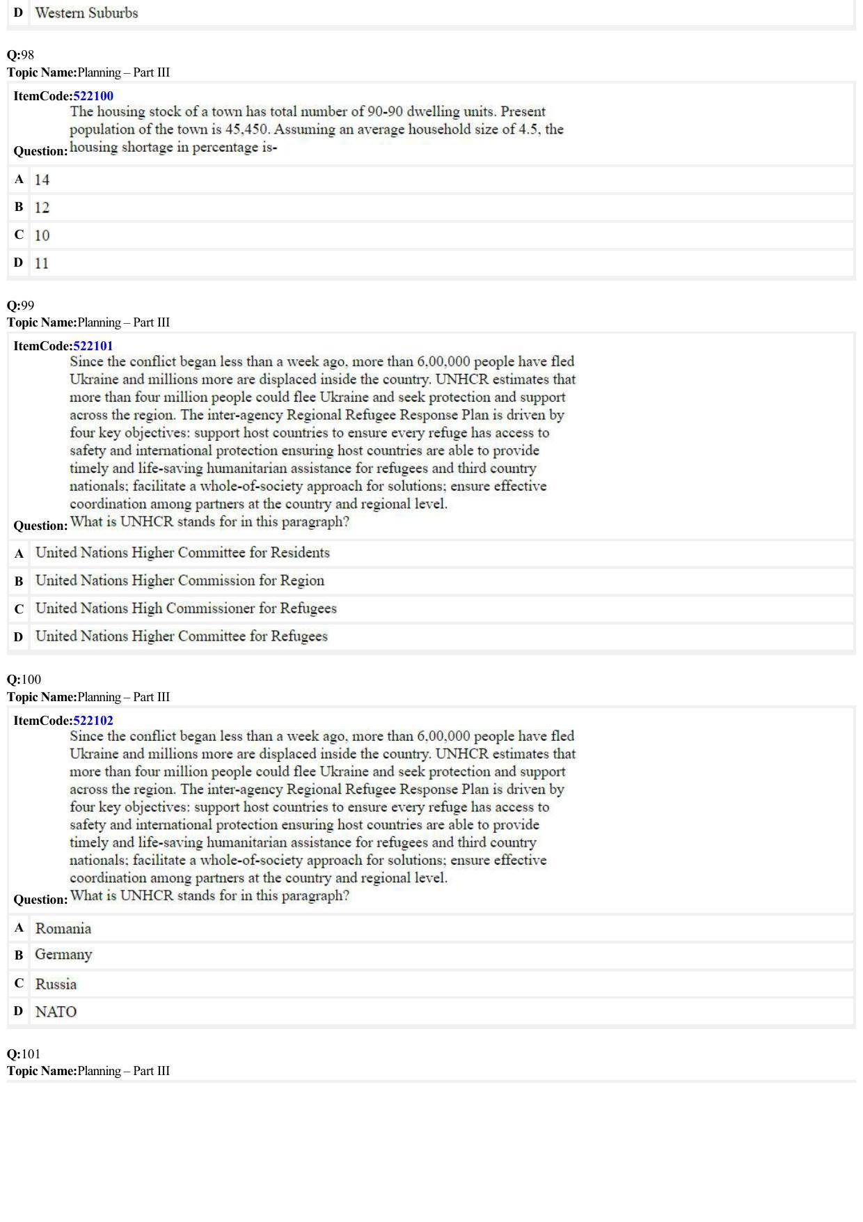 JEE Mains 2022: B Planning English (Shift 2) 23-06-2022 Question Paper - Page 30