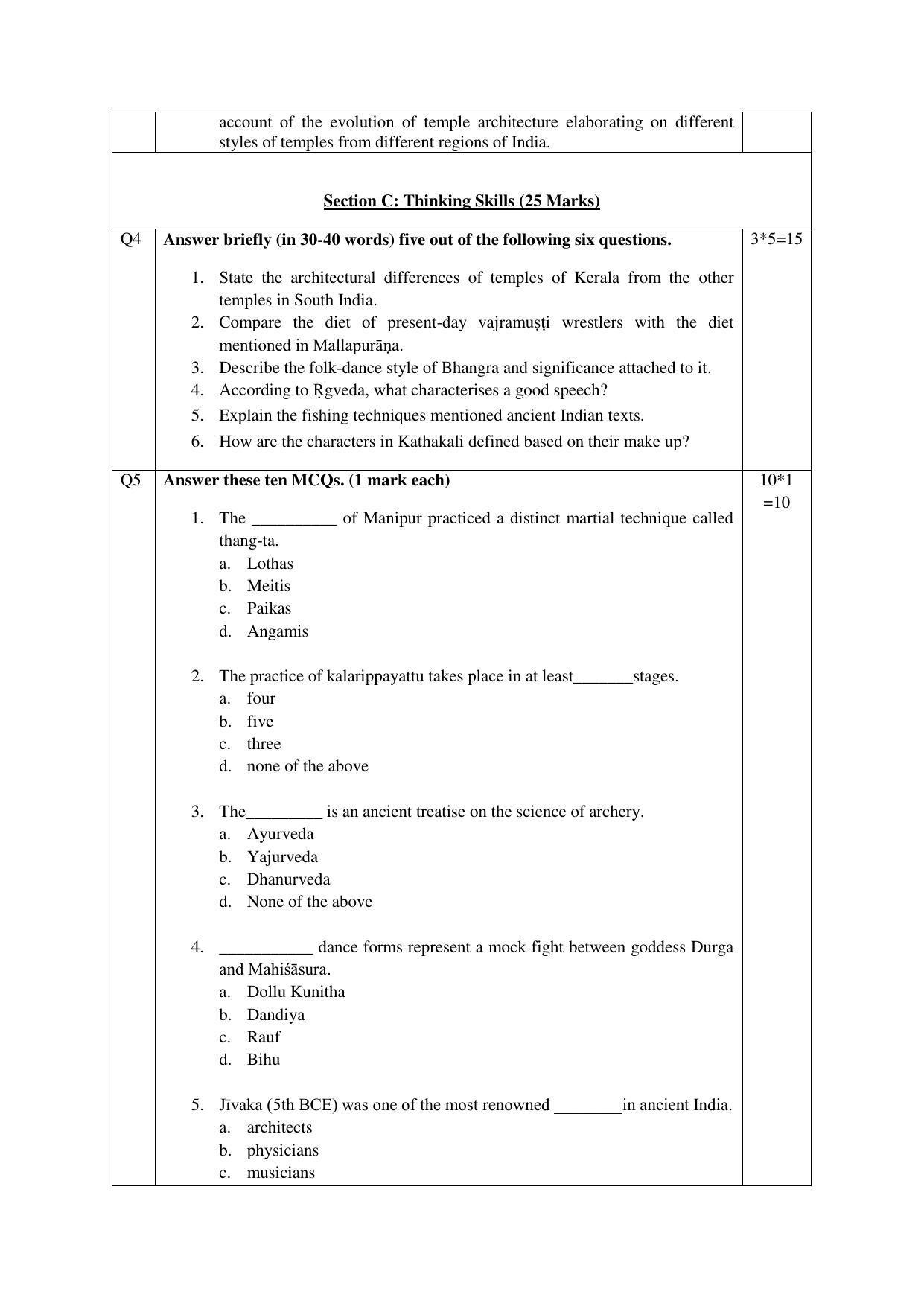 CBSE Class 12 KTPI Sample Paper 2023 IndCareer Docs