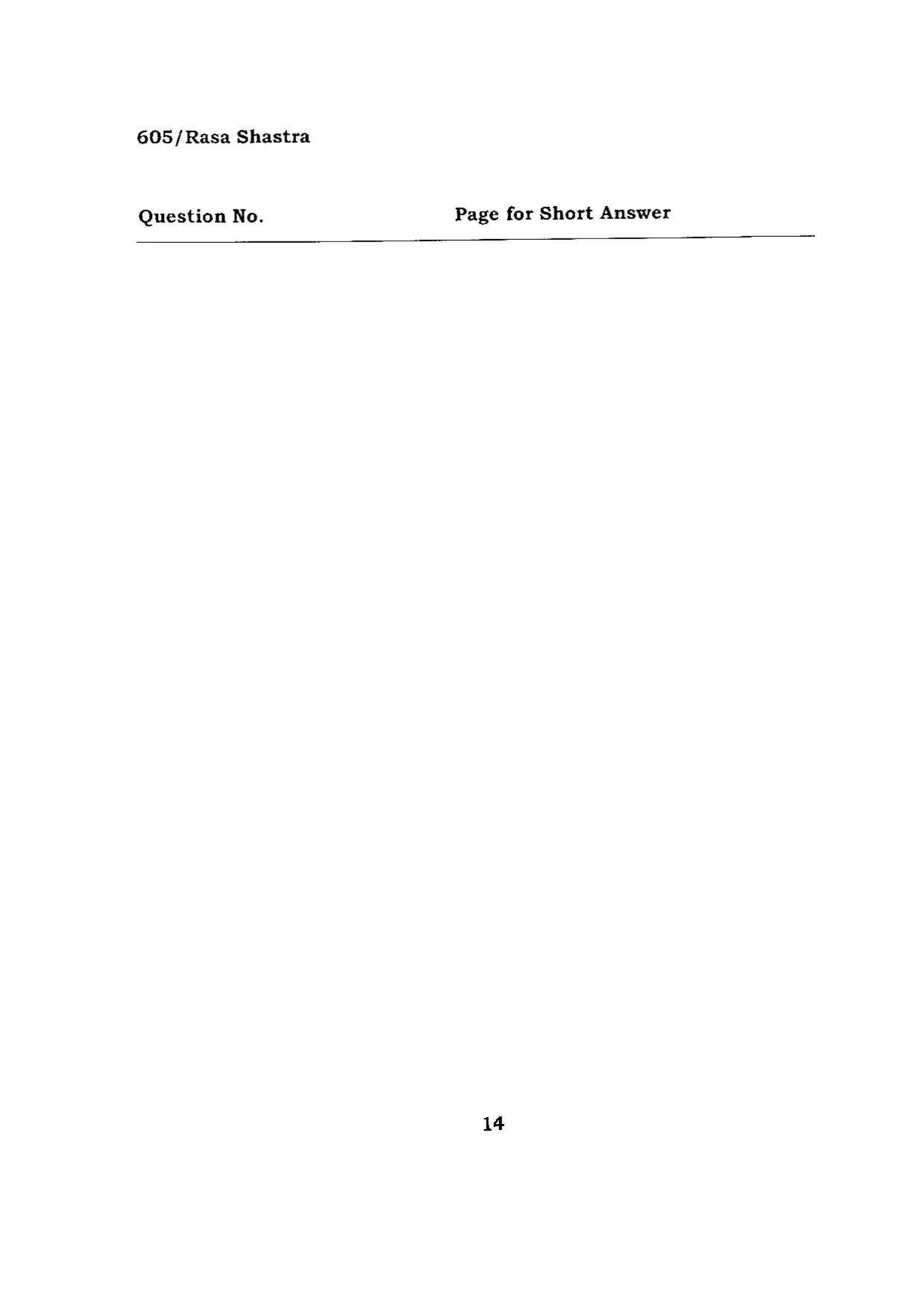 BHU RET RASA SHASTRA 2015 Question Paper - Page 14