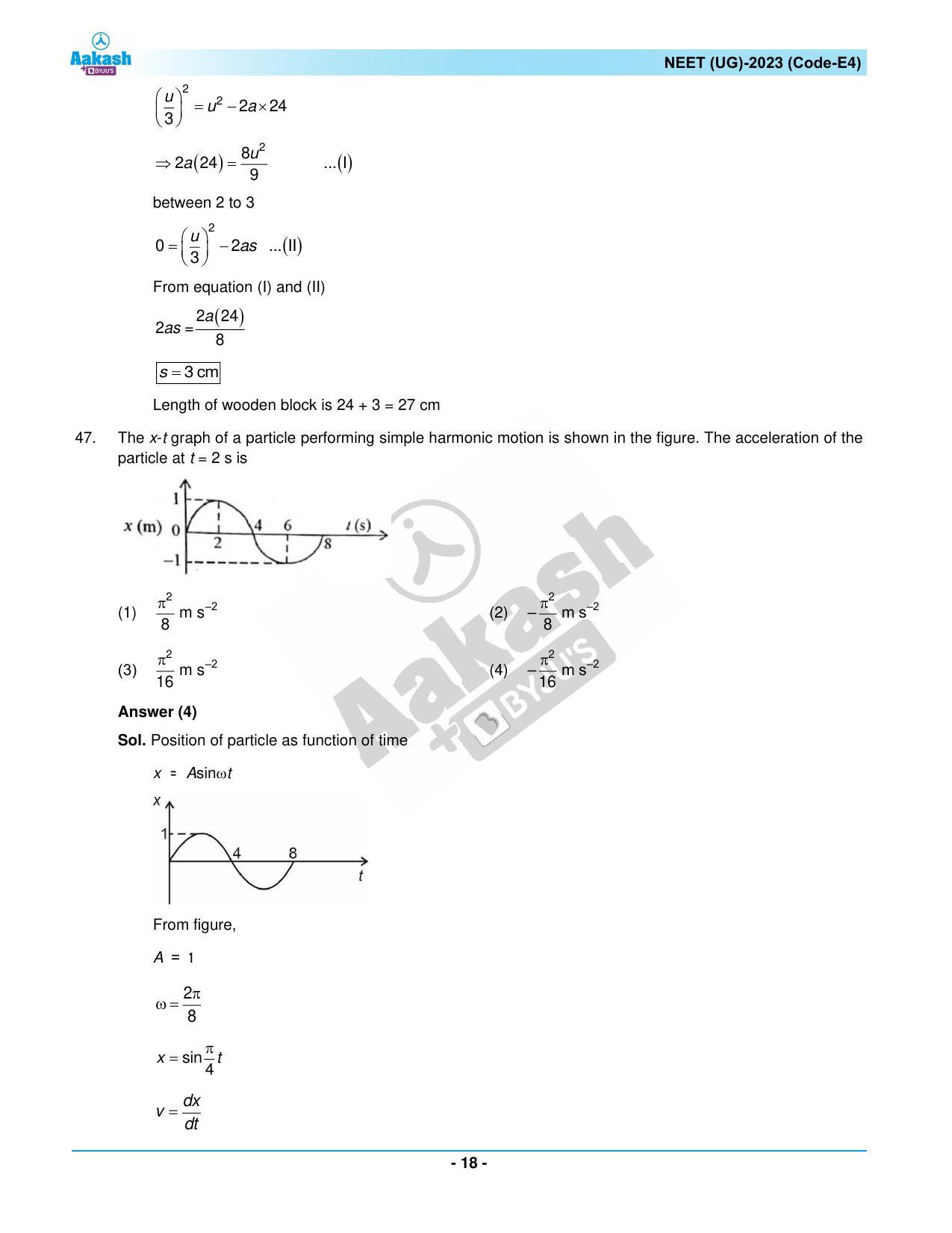 NEET 2023 Question Paper E4 - Page 18