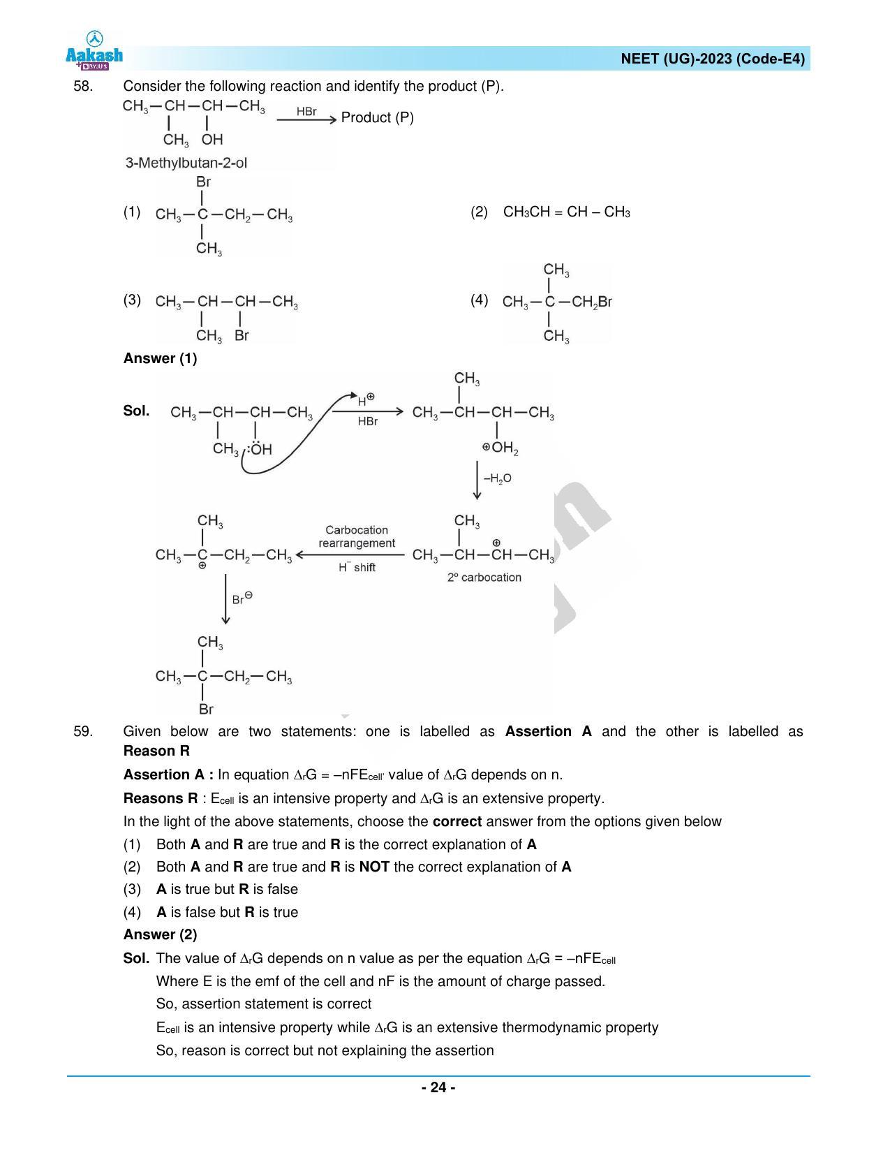 NEET 2023 Question Paper E4 - Page 24