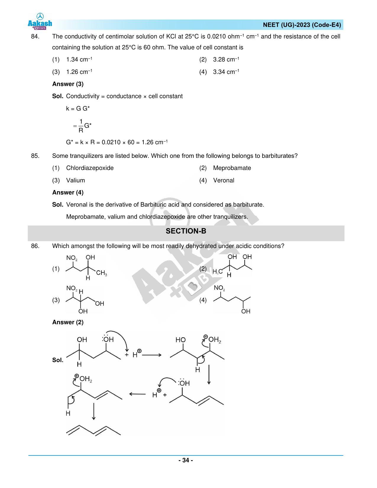 NEET 2023 Question Paper E4 - Page 34