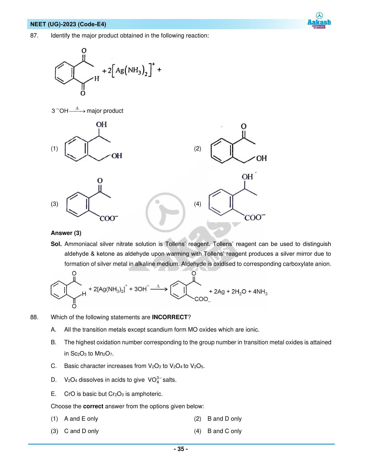 NEET 2023 Question Paper E4 - Page 35