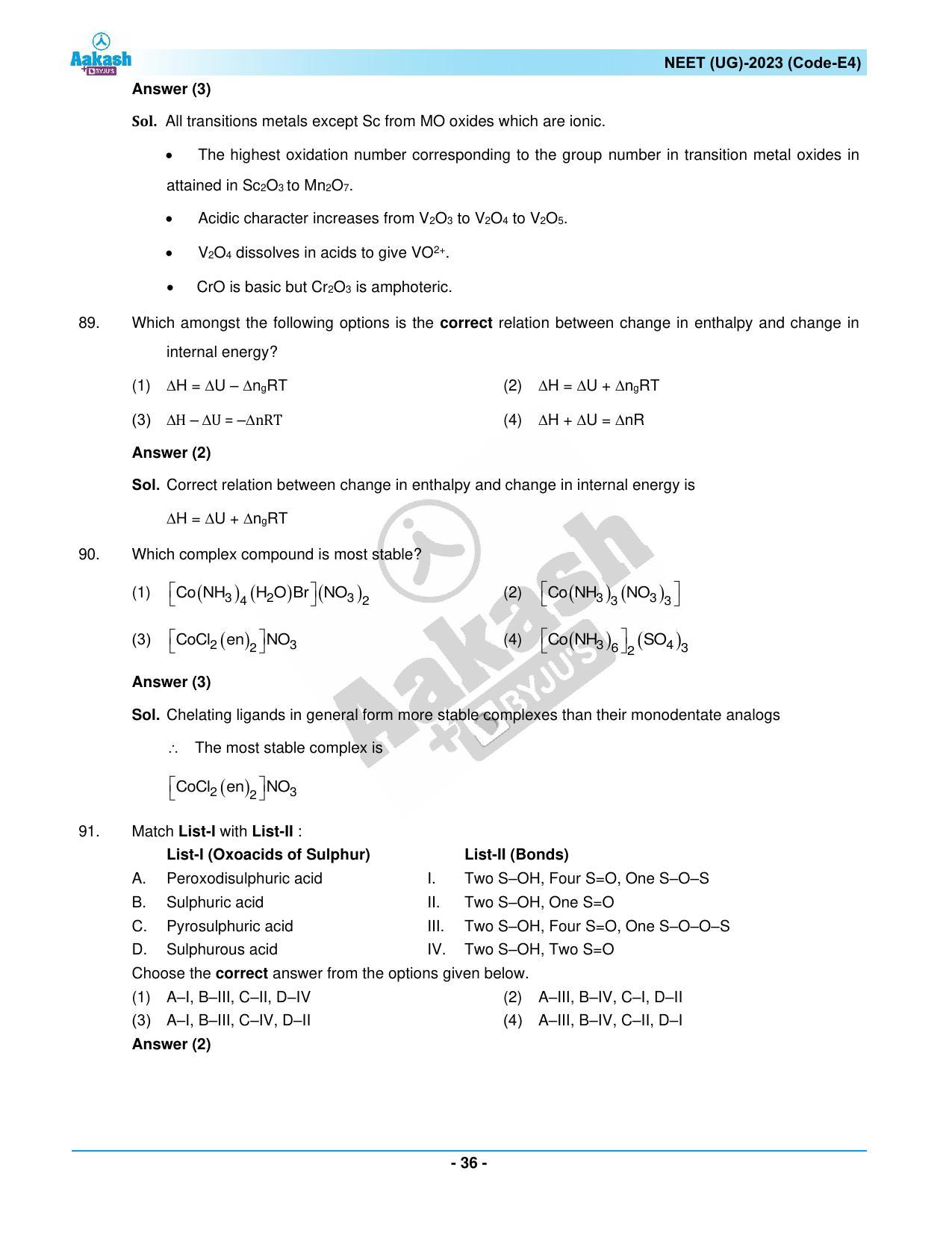 NEET 2023 Question Paper E4 - Page 36