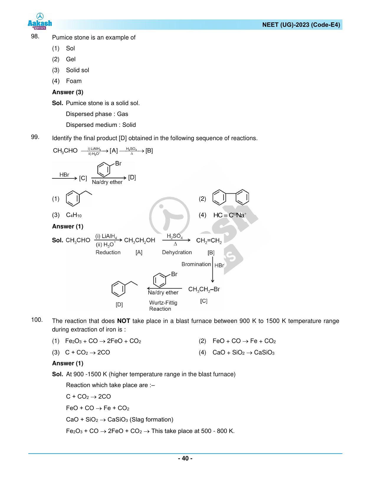 NEET 2023 Question Paper E4 - Page 40