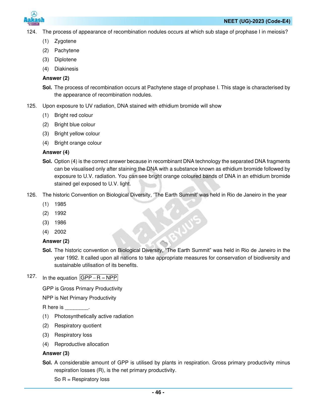 NEET 2023 Question Paper E4 - Page 46