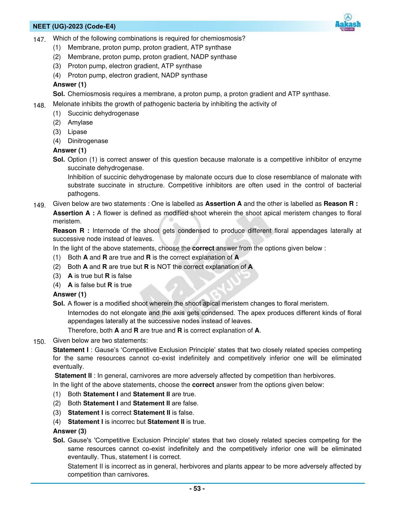 NEET 2023 Question Paper E4 - Page 53
