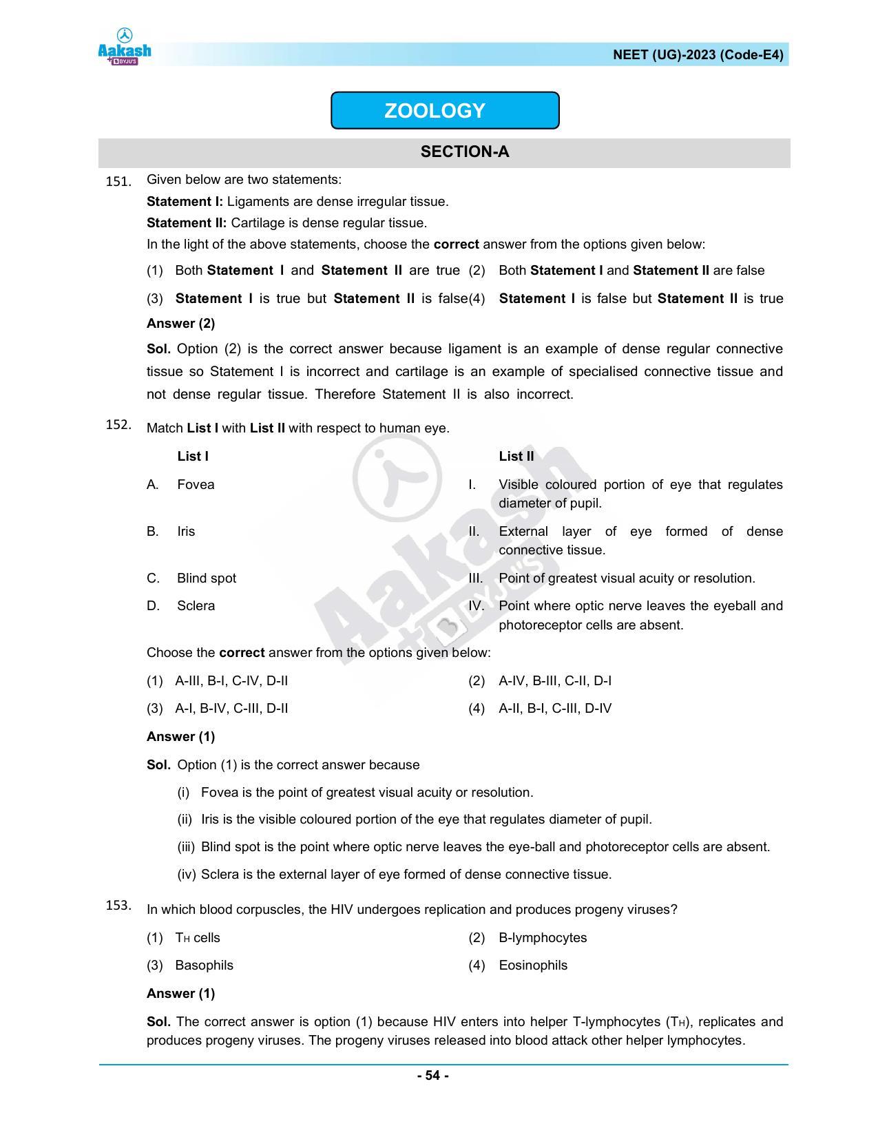 NEET 2023 Question Paper E4 - Page 54