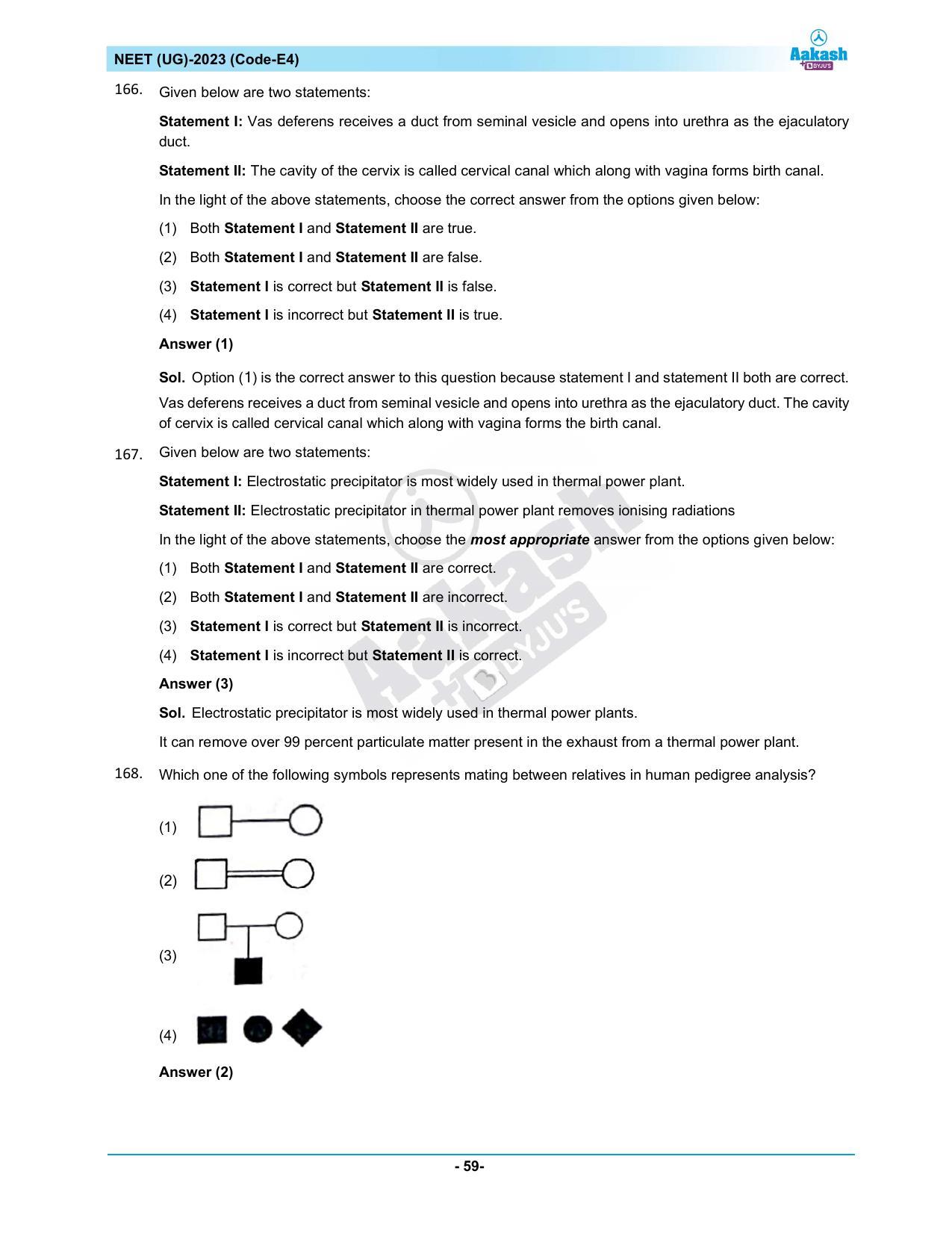 NEET 2023 Question Paper E4 - Page 59
