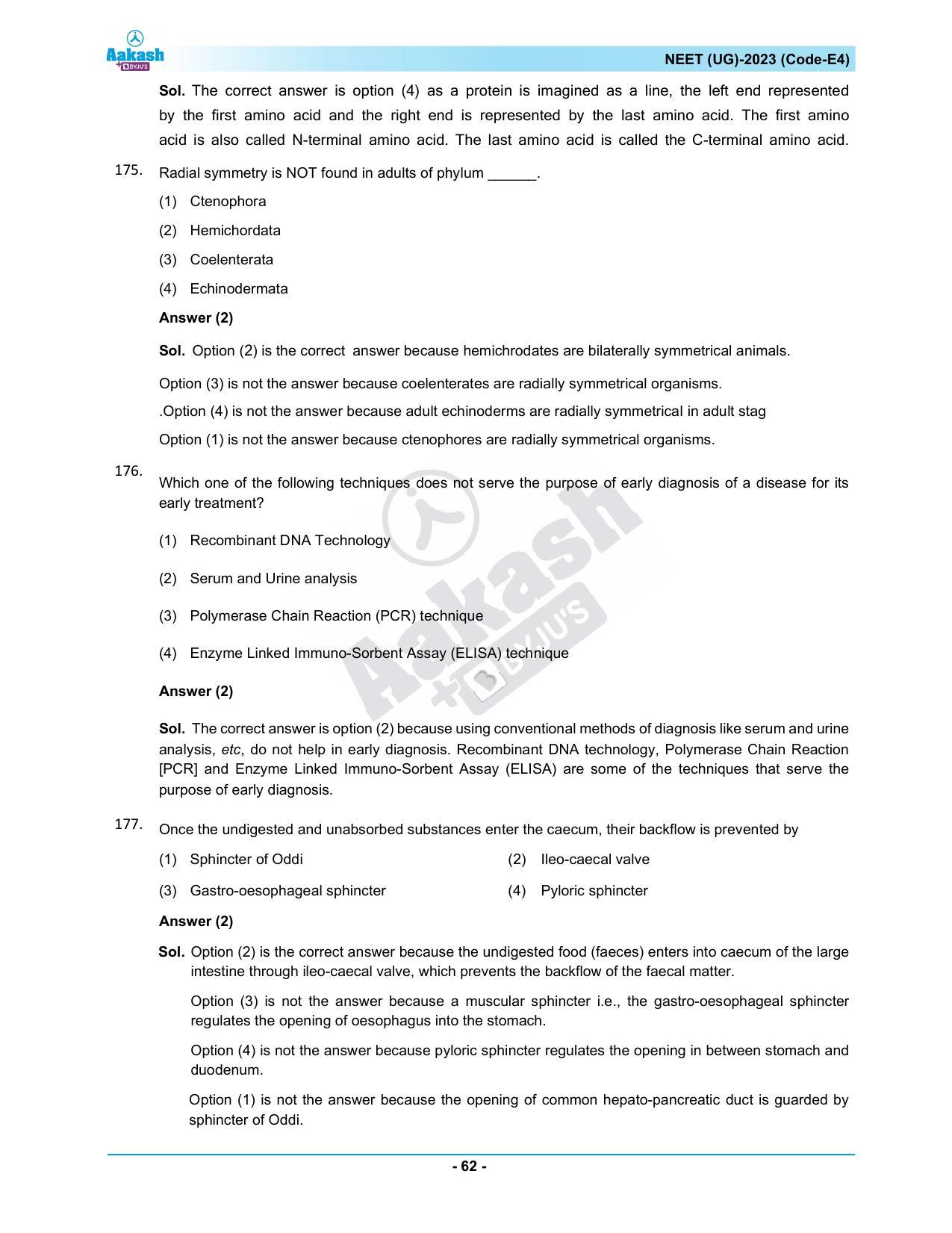 NEET 2023 Question Paper E4 - Page 62