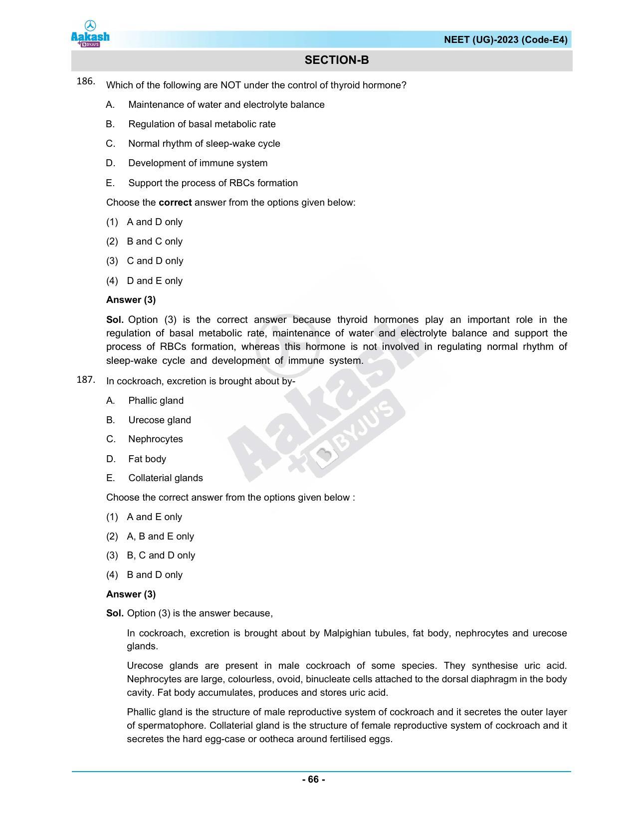 NEET 2023 Question Paper E4 - Page 66