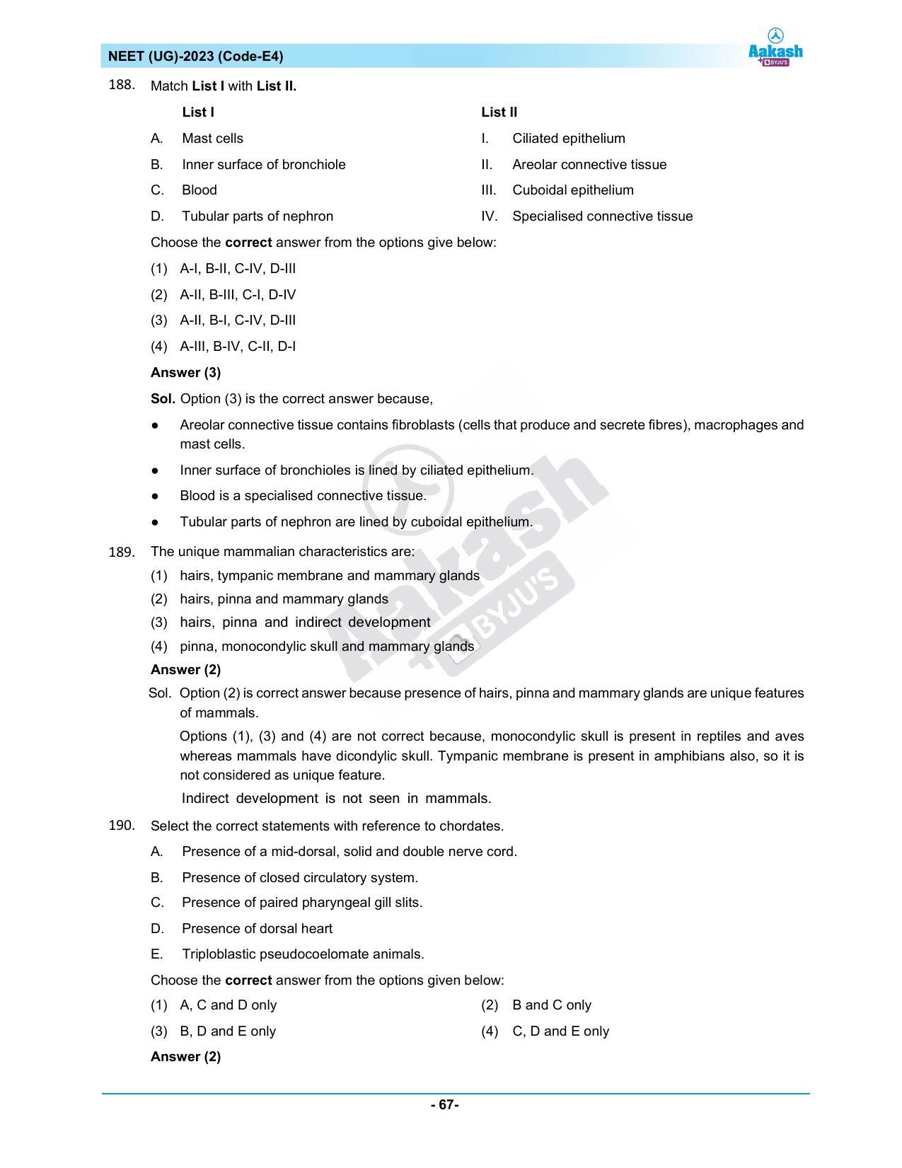 NEET 2023 Question Paper E4 - Page 67