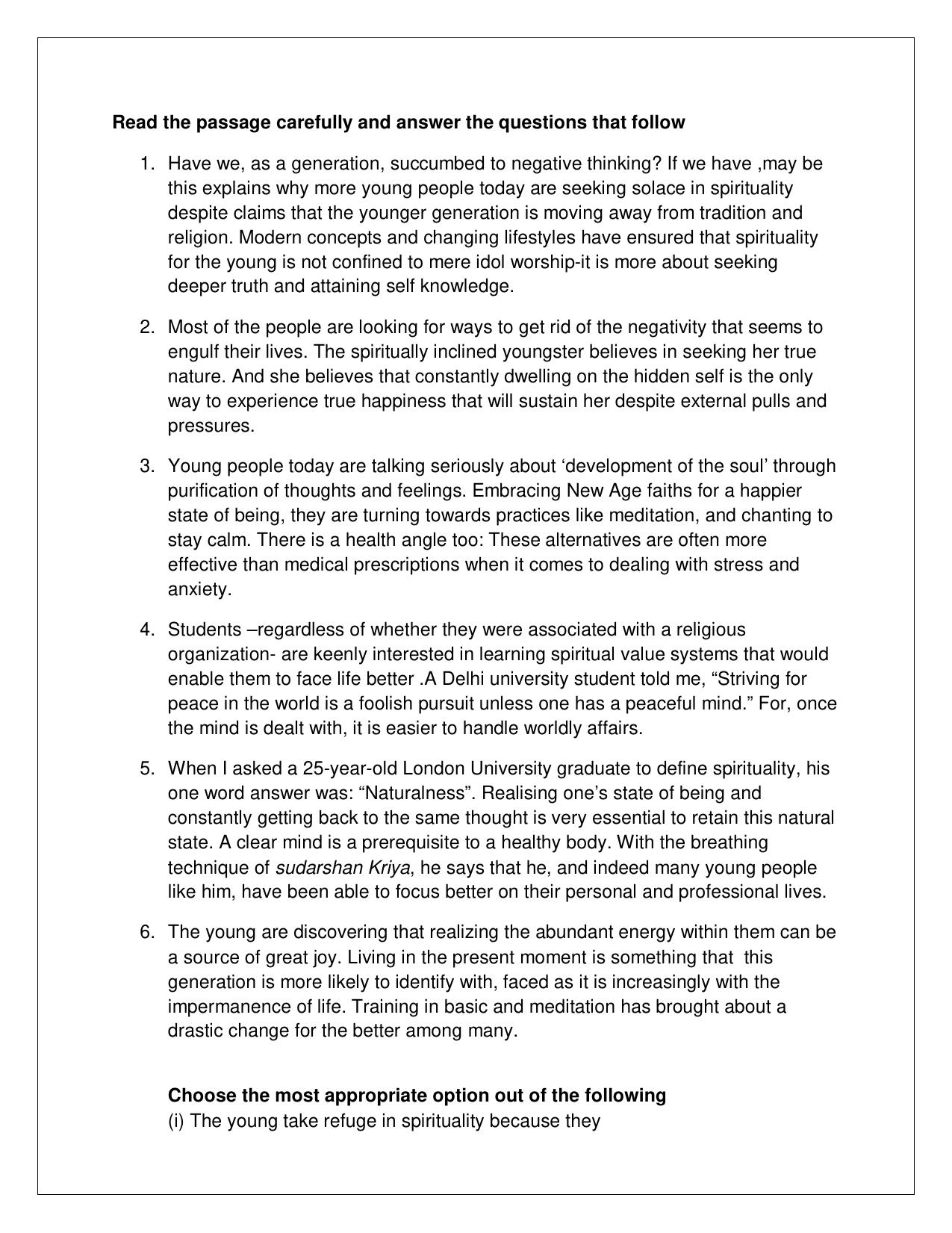 CBSE Worksheets for Class 9 English Assignment 25 - Page 2