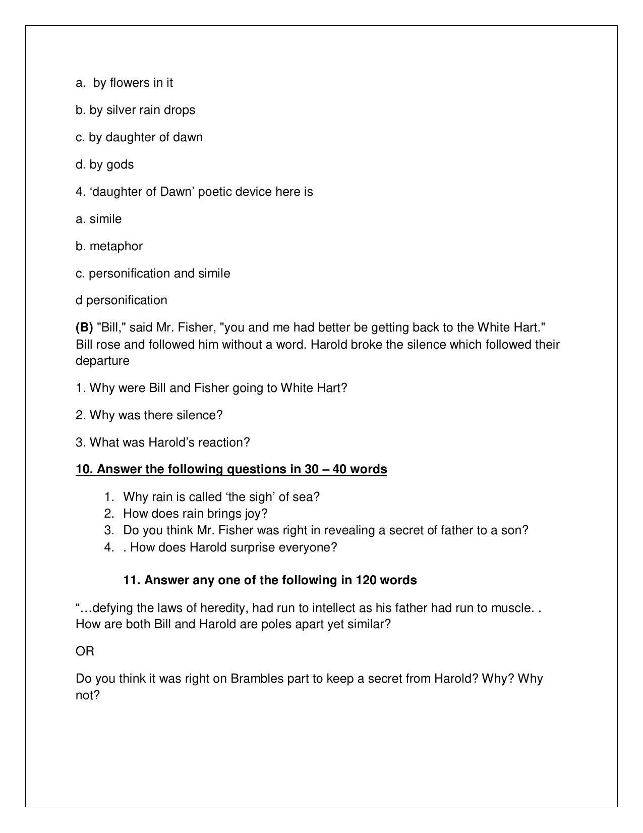 CBSE Worksheets for Class 9 English Assignment 25 - Page 7