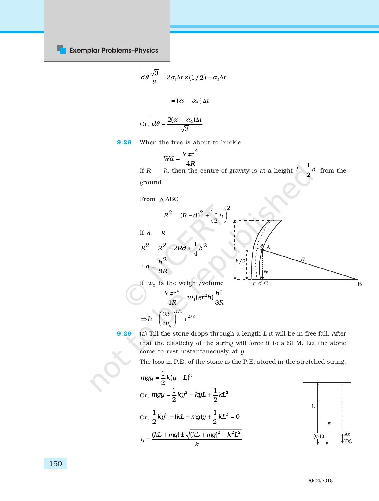 NCERT Exemplar Class 11: Physics Answers - Page 38