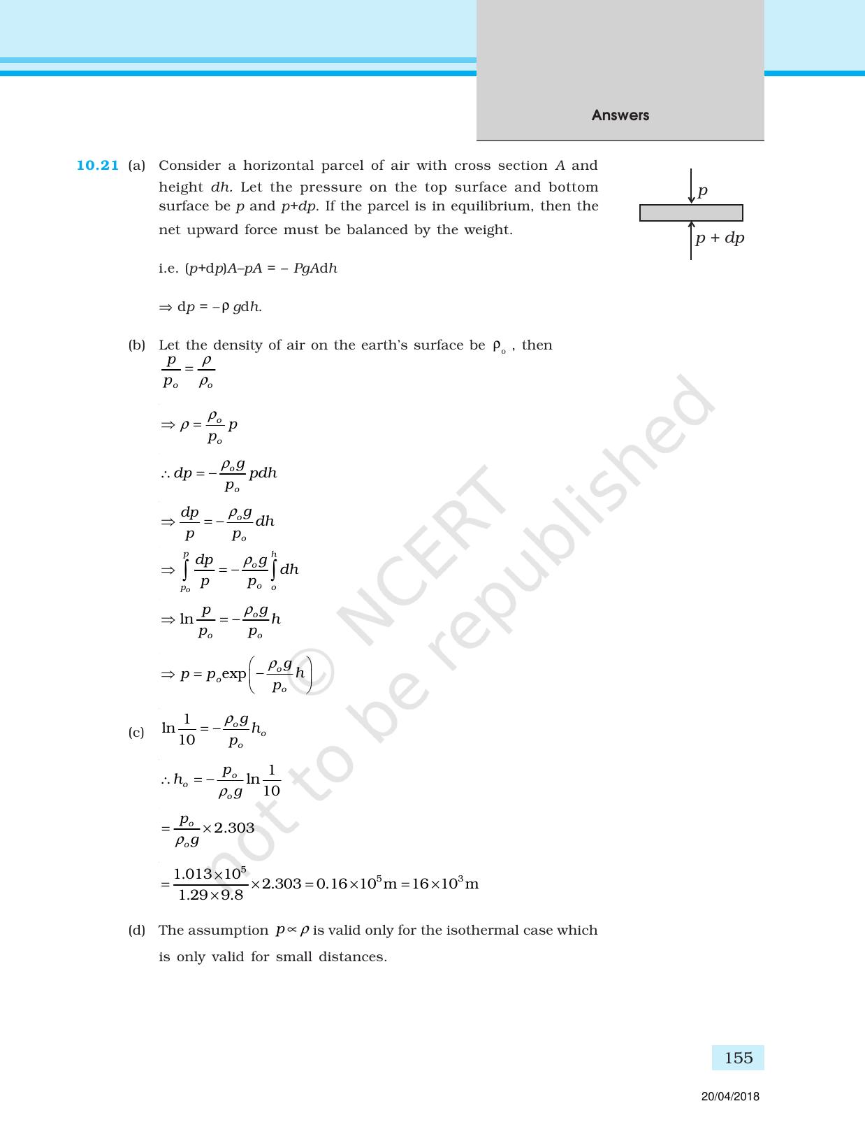 NCERT Exemplar Class 11: Physics Answers - Page 43