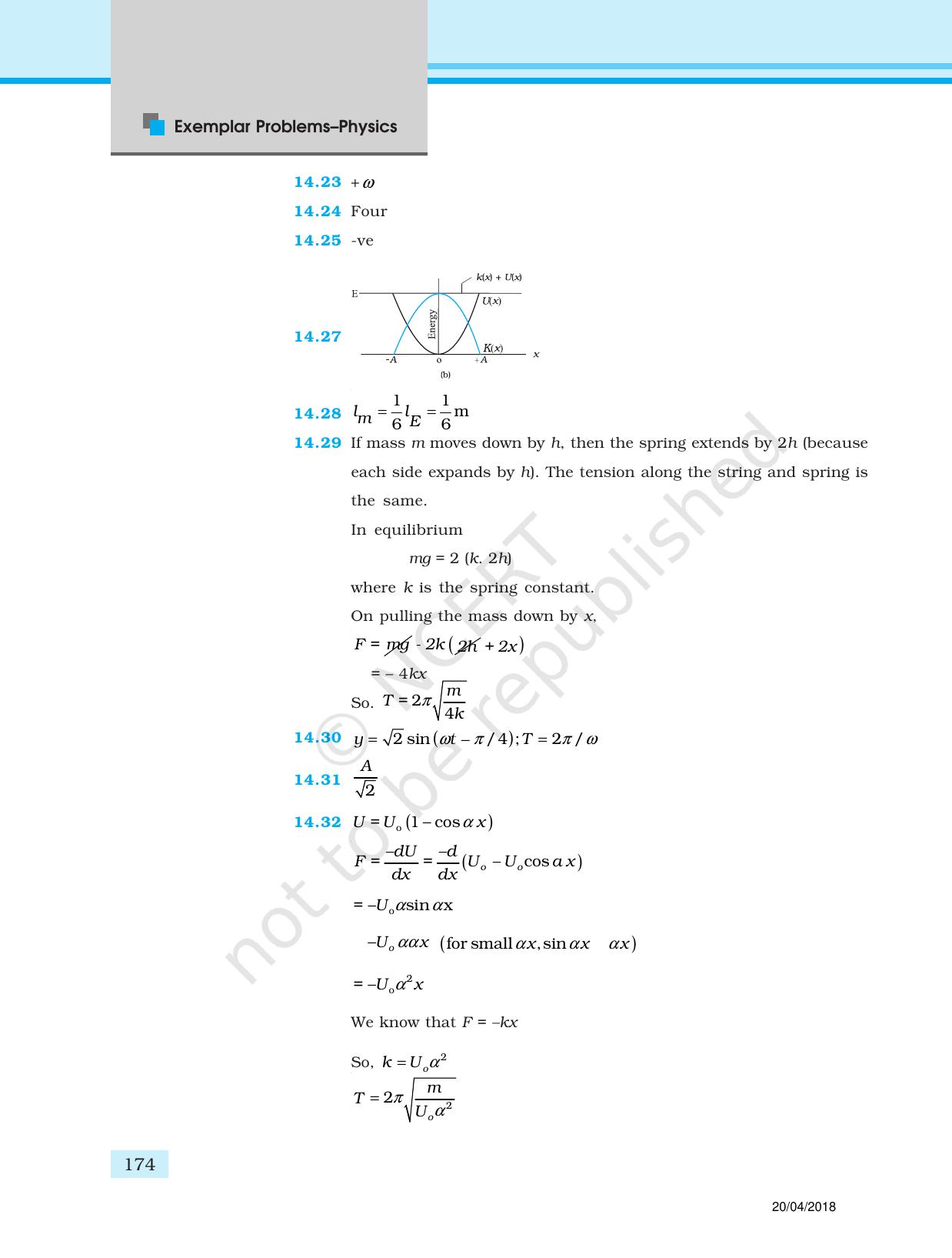 NCERT Exemplar Class 11: Physics Answers - Page 62
