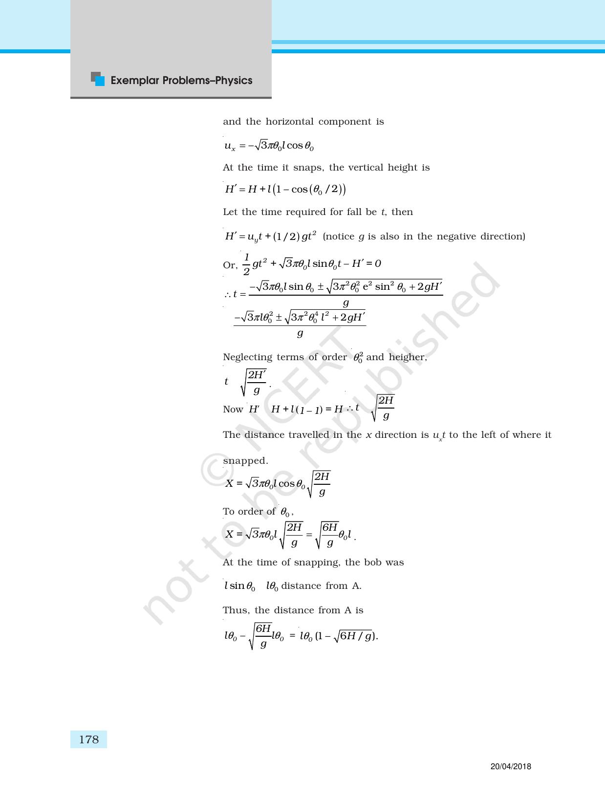 NCERT Exemplar Class 11: Physics Answers - Page 66