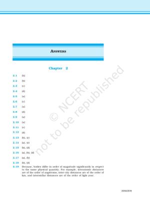 NCERT Exemplar Class 11: Physics Answers