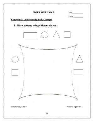 Worksheets for Class 2 Maths Assignment 47 Patterns
